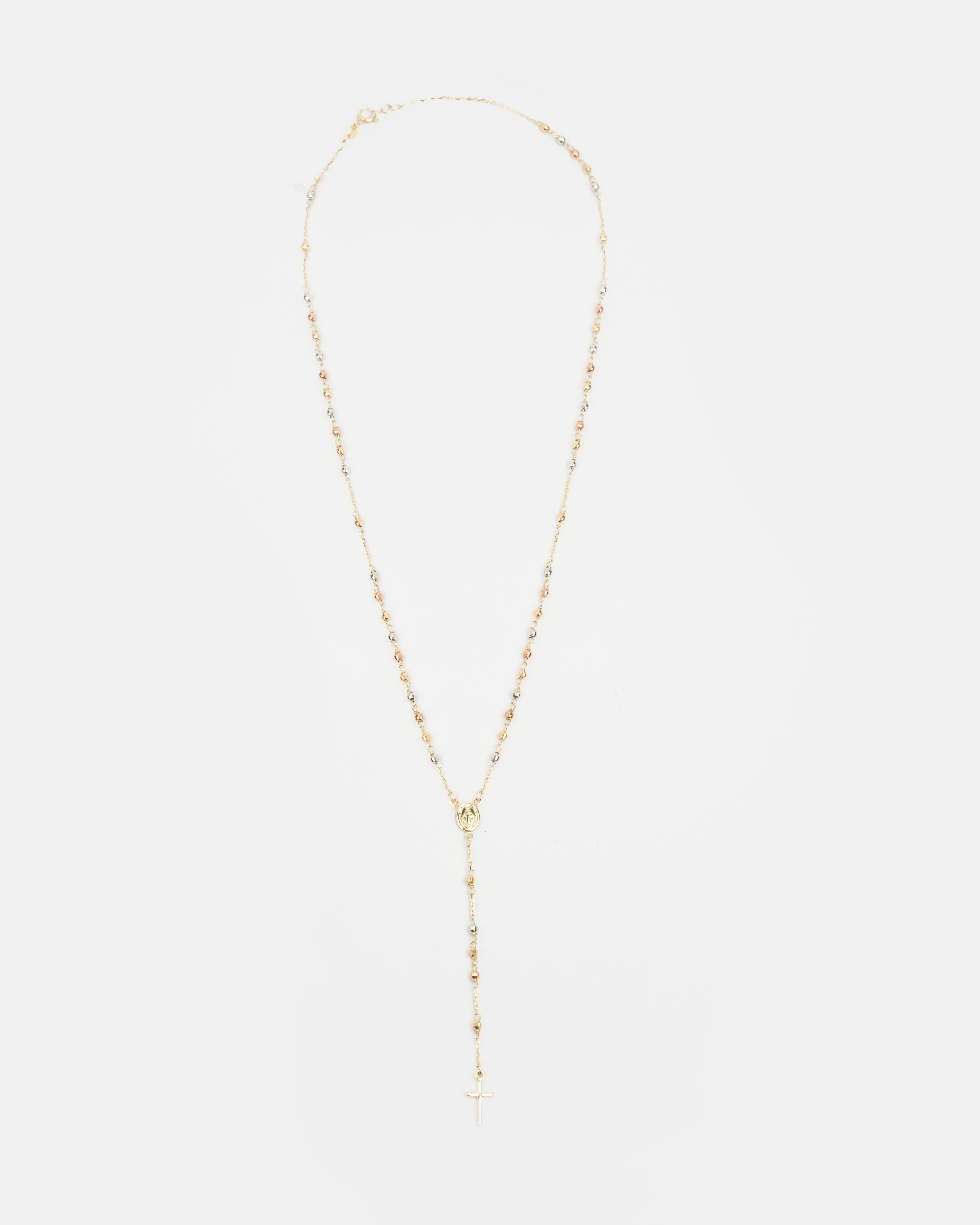 Náhrdelník Rosario Tricolor Long, 14K zlato