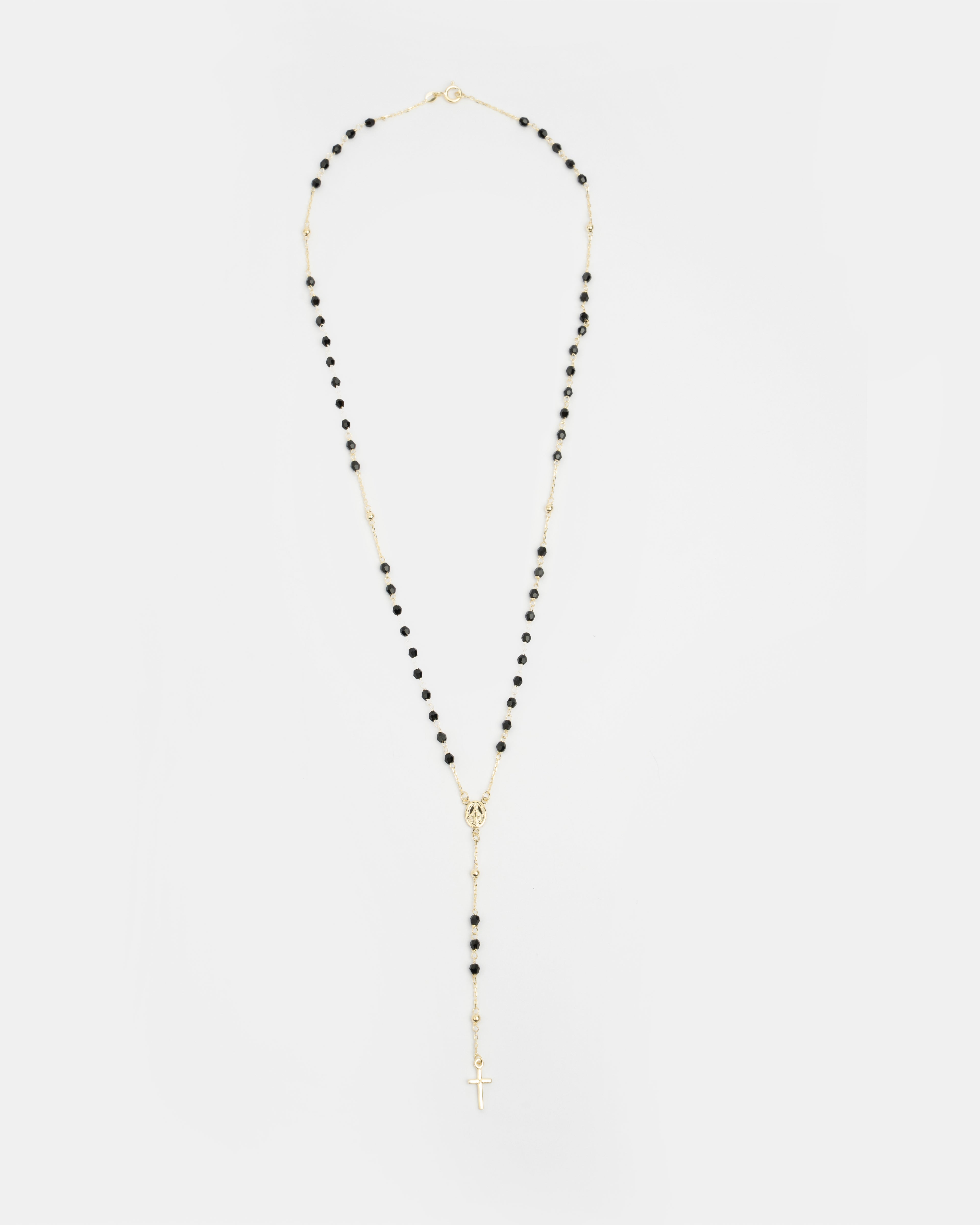 Náhrdelník Rosario Onyx Long, 14K zlato