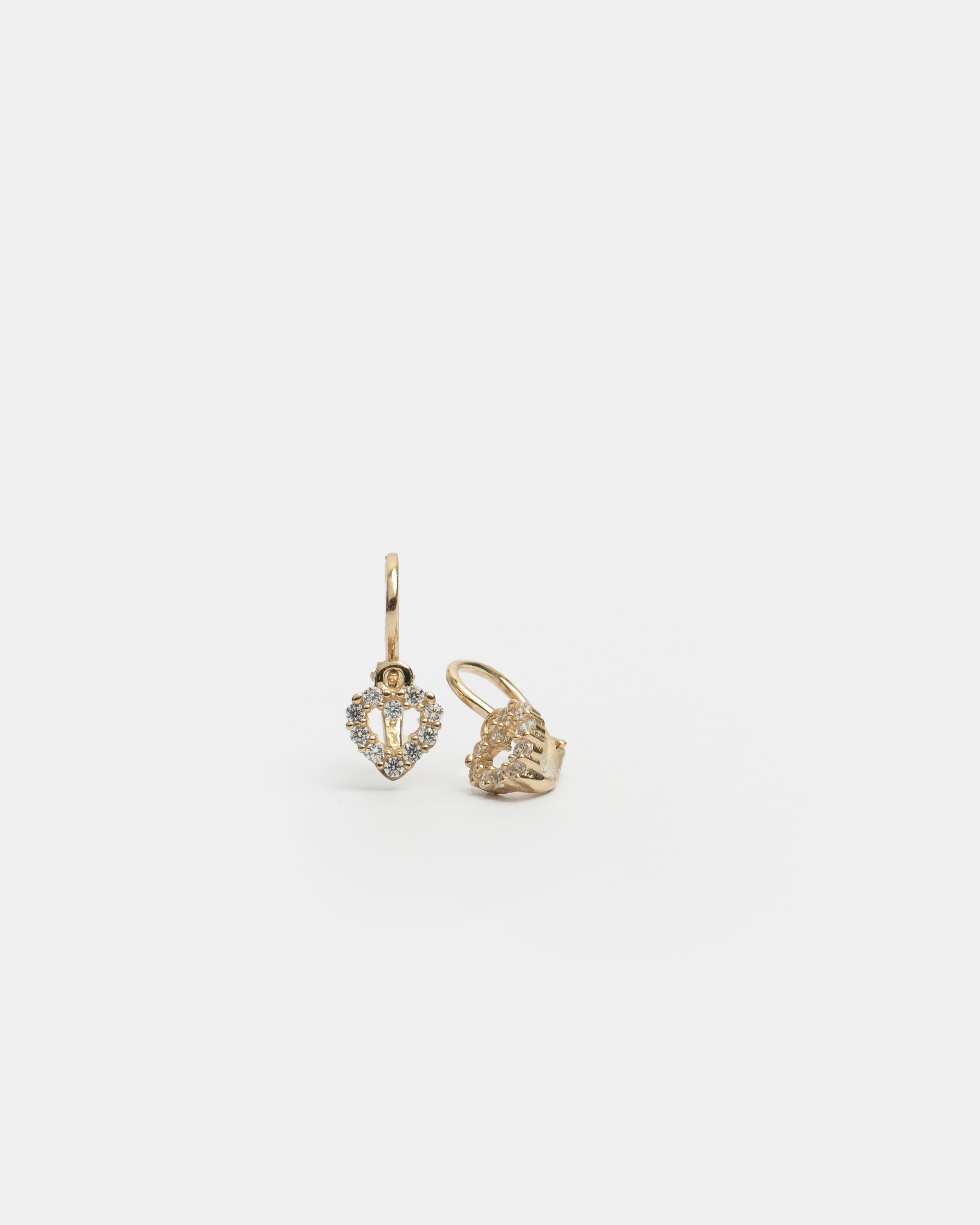 Náušnice Bella Heart Mini, 14K zlato
