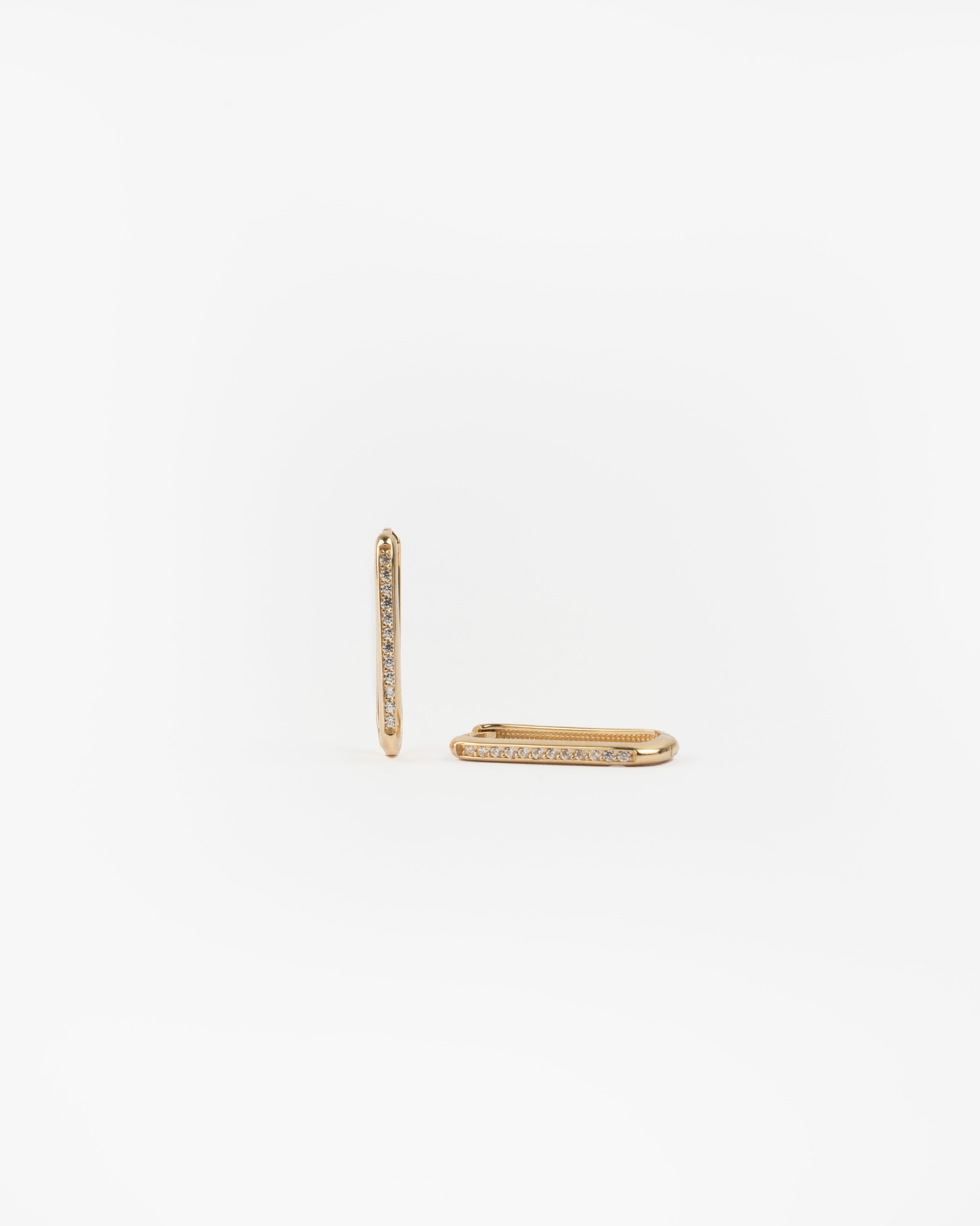 Oválne náušnice Aria Dualis žlté, 14K zlato