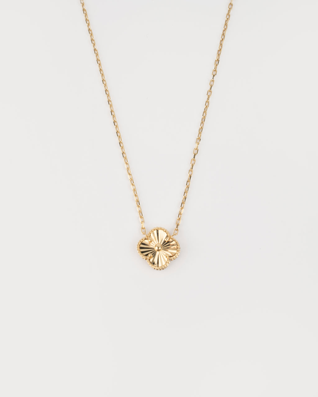 Náhrdelník Aurora Clover celozlatý brúsený stredný , 14K zlato