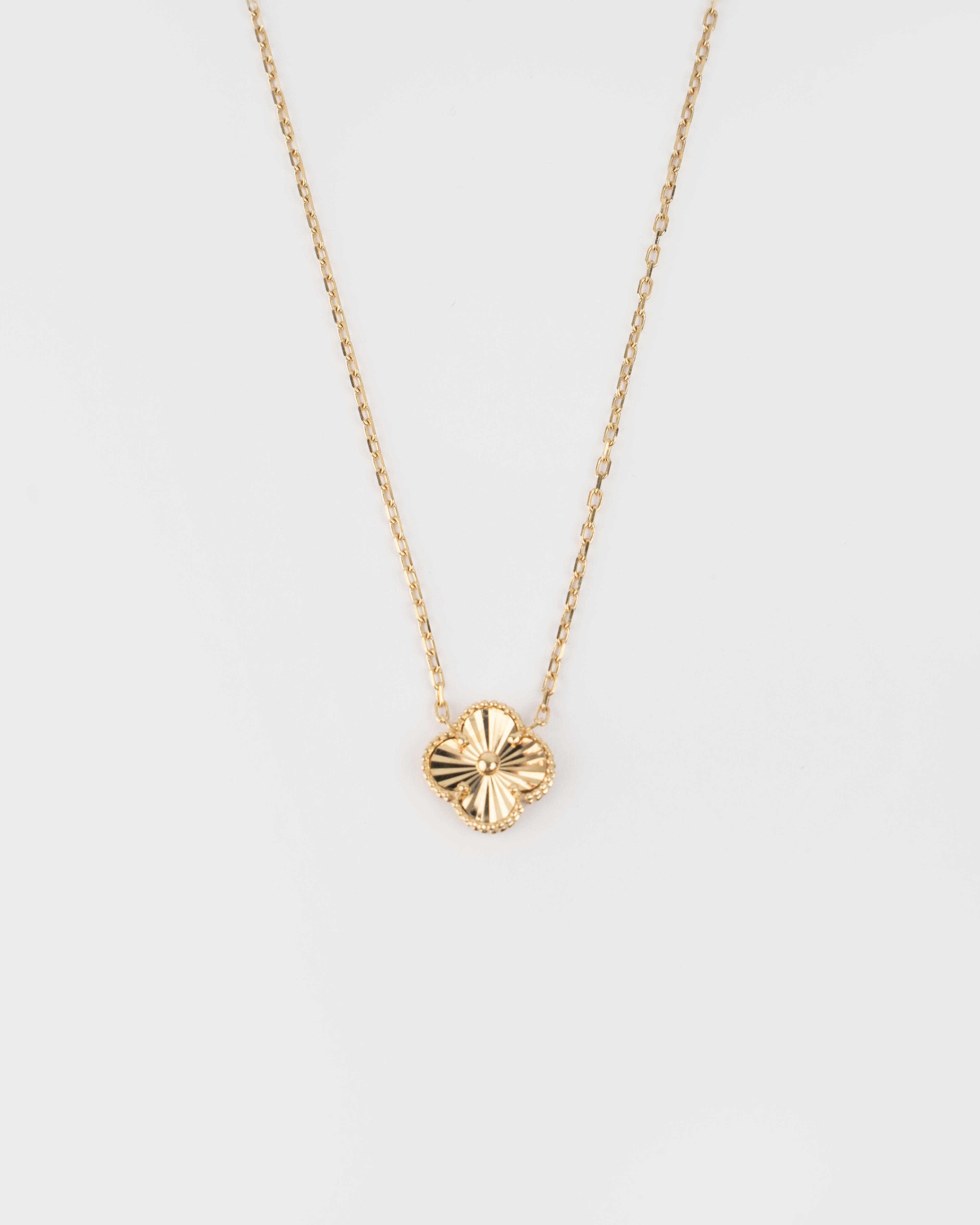 Náhrdelník Aurora Clover celozlatý brúsený stredný , 14K zlato