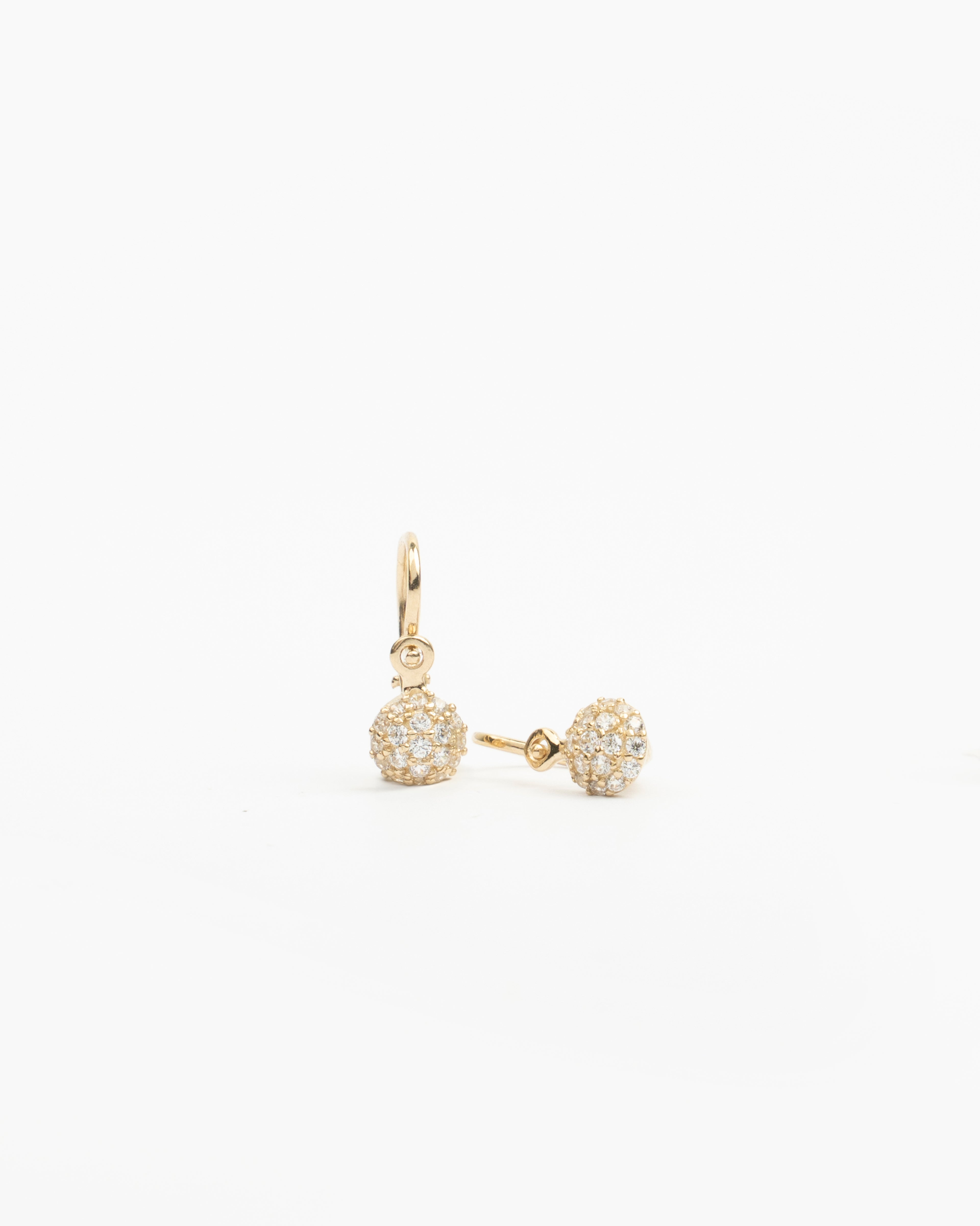 Náušnice Bella Sphere Mini, 14K zlato