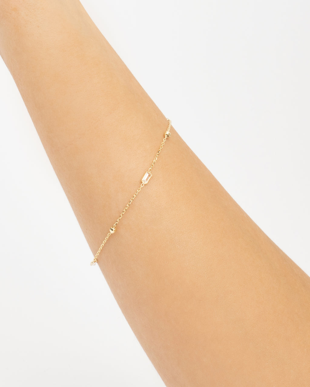 Náramok Éclat Baguette, 14K zlato