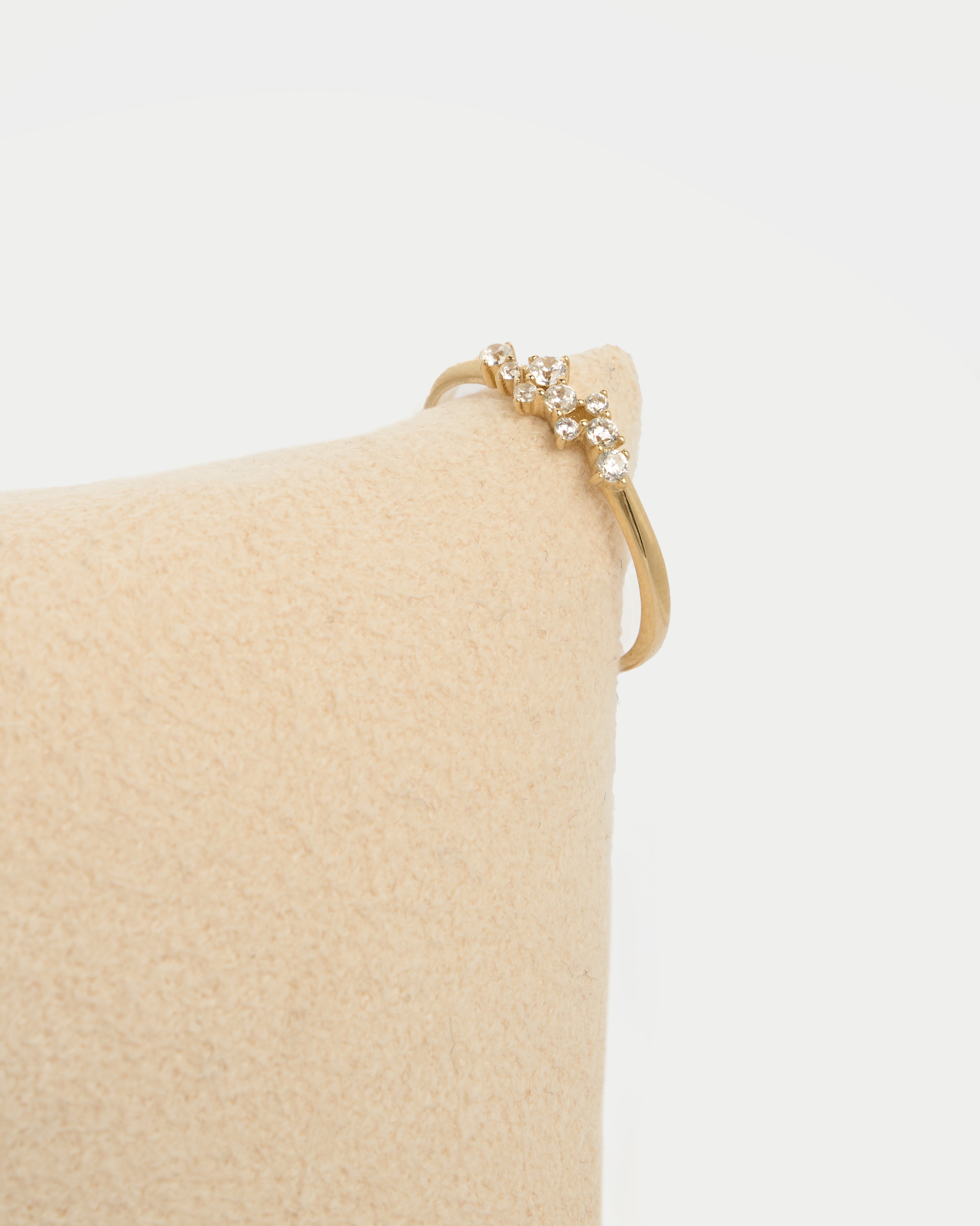 Prsteň Éclat Étoile, 14K zlato so zirkónmi