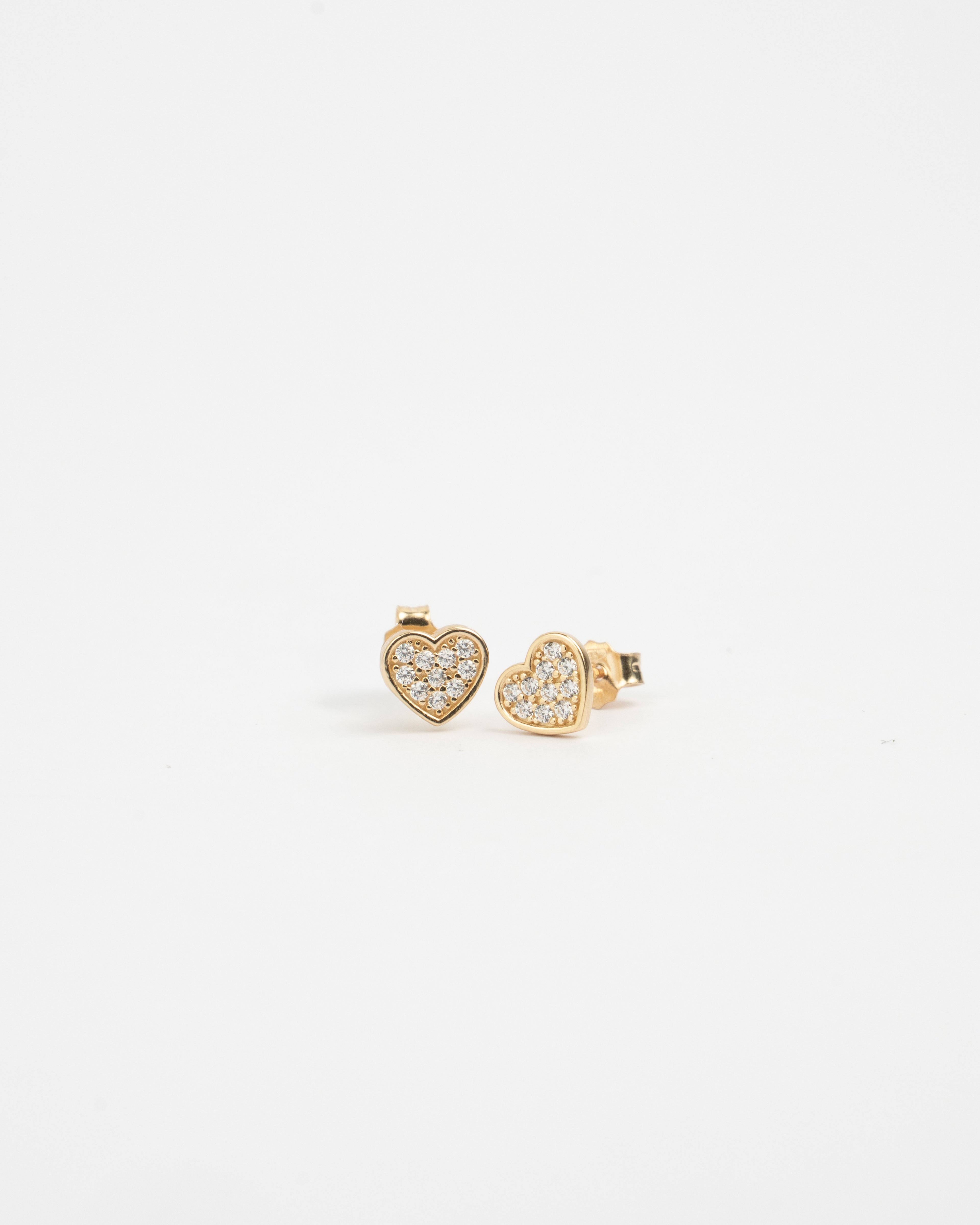 Napichovacie náušnice Srdiečka Liora, 14K zlato
