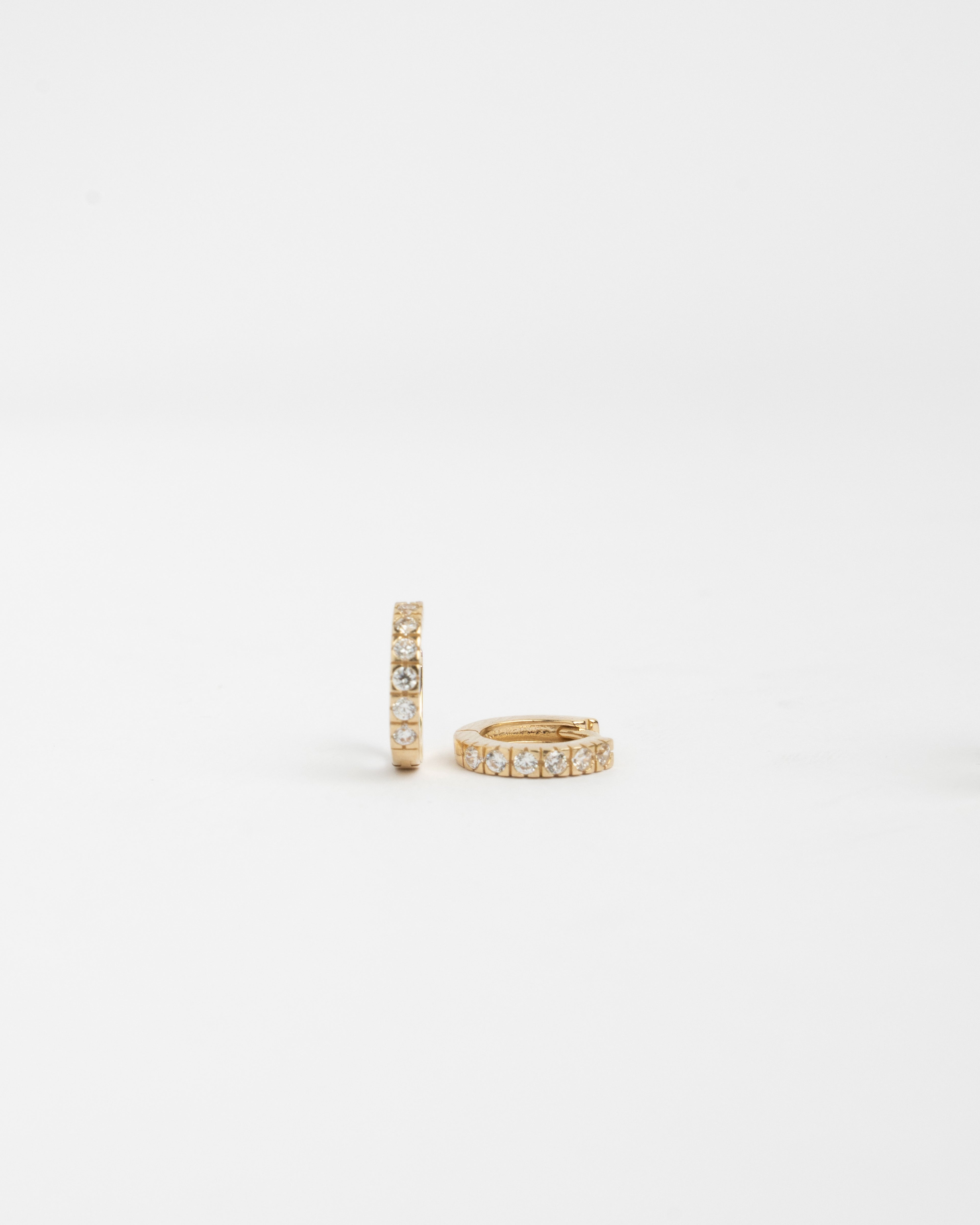 Kruhové náušnice Dualis Mini Hoops, 14K zlato