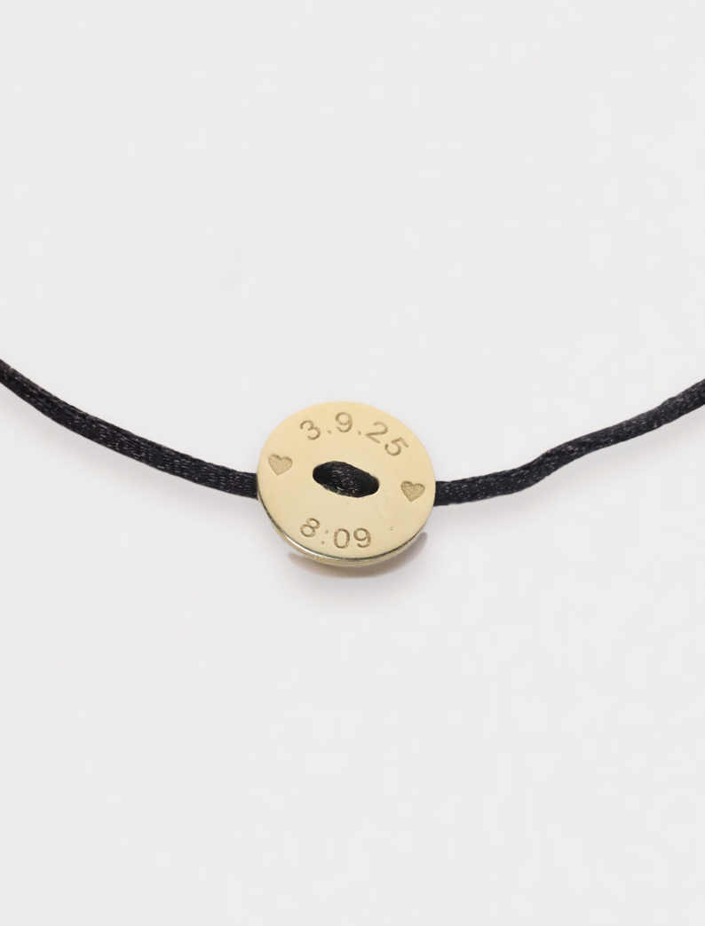 Atelier Button Bracelet, 14K zlato