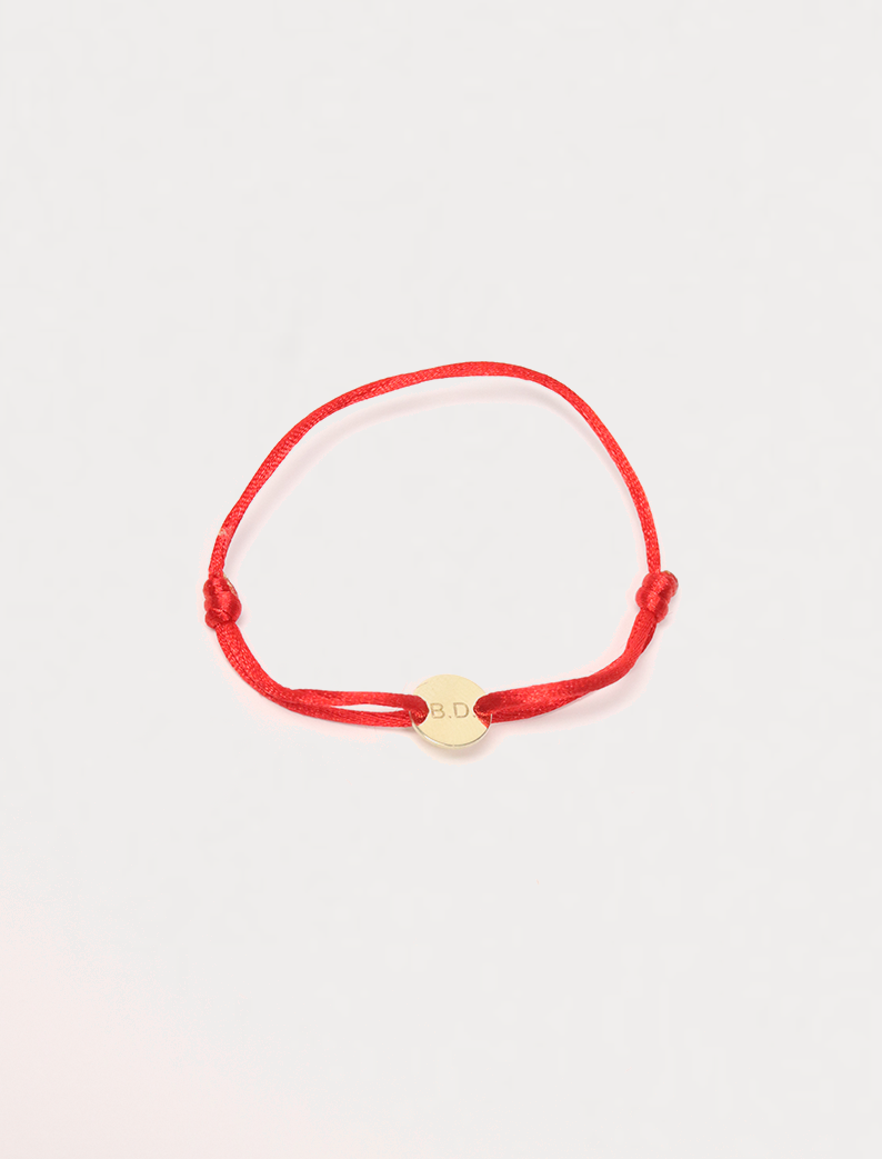 Atelier Mini Medallion Bracelet, 14K zlato (7,5 mm)