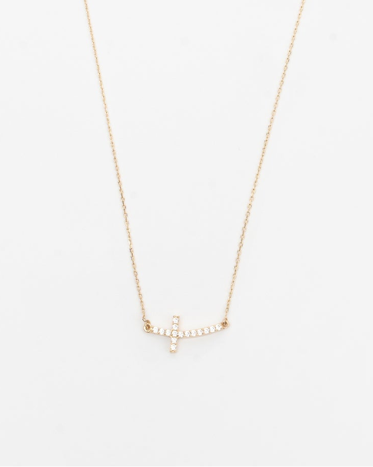 Náhrdelník Sacré Ligne Pavé, 14K zlato
