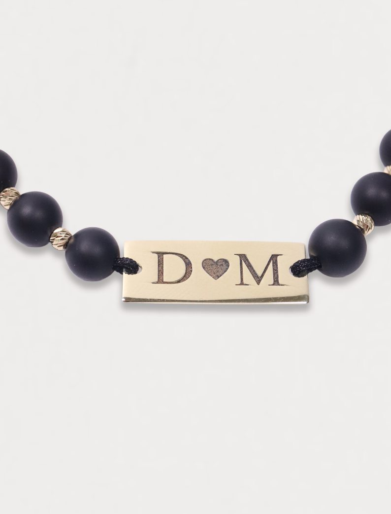 Atelier Onyx & Gold Signature Bracelet, 14K
