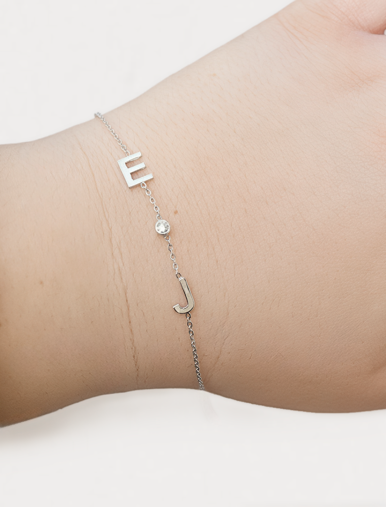 Atelier Duo Initial Bracelet, 14K zlato