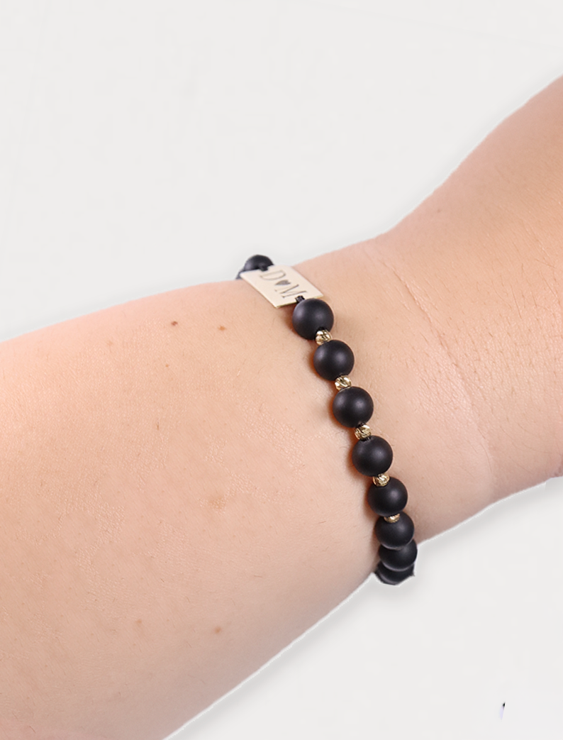 Atelier Onyx & Gold Signature Bracelet, 14K