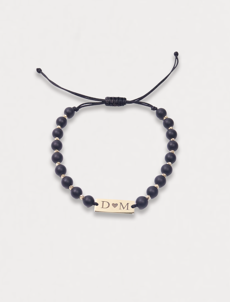 Atelier Onyx & Gold Signature Bracelet, 14K