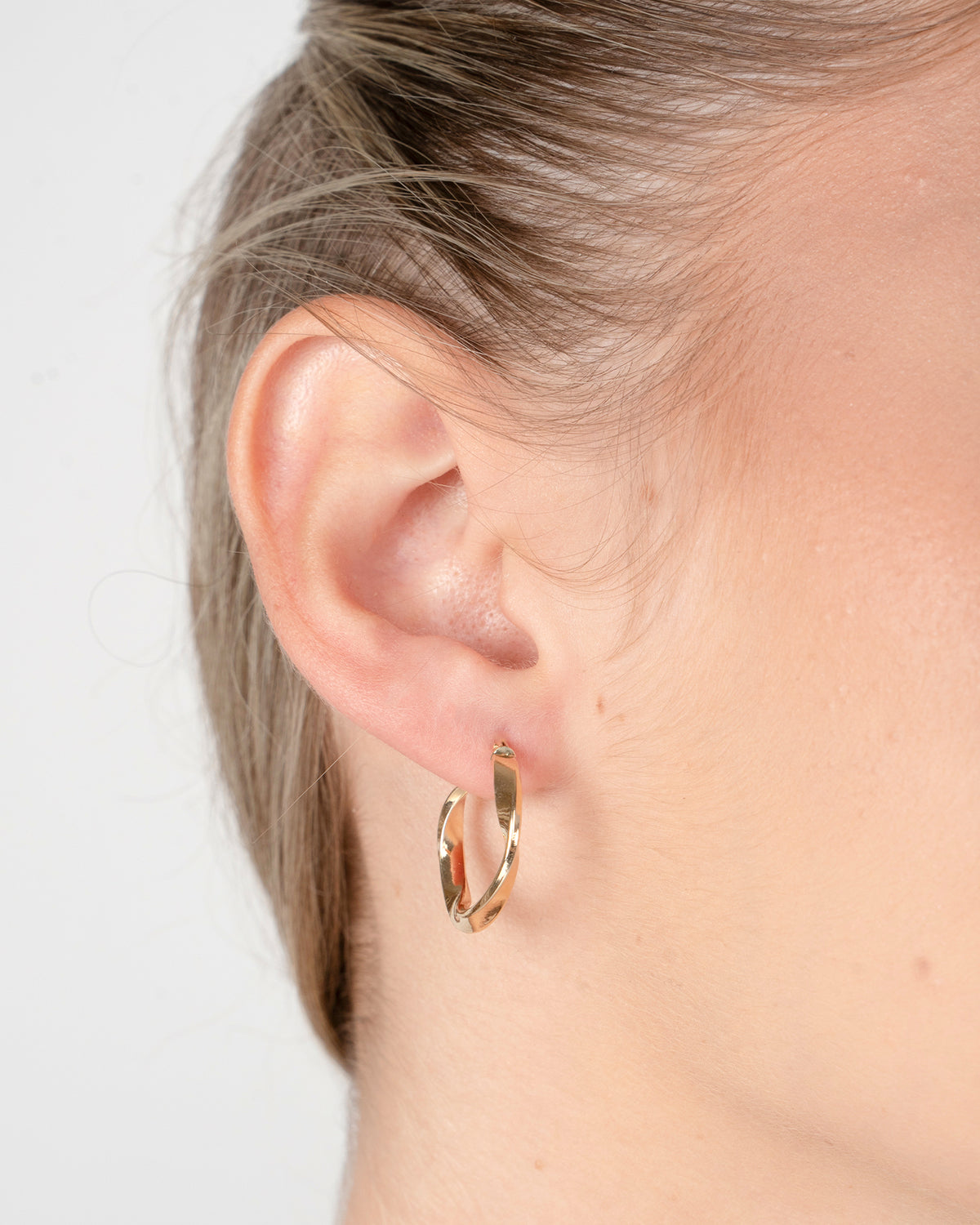 Kruhové náušnice Volute, 14K zlato
