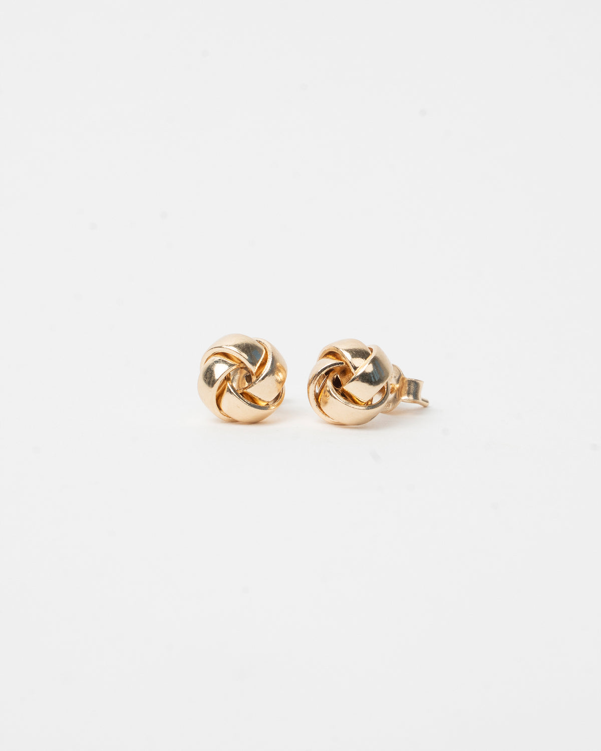 Napichovacie náušnice Entrelac, 14K zlato