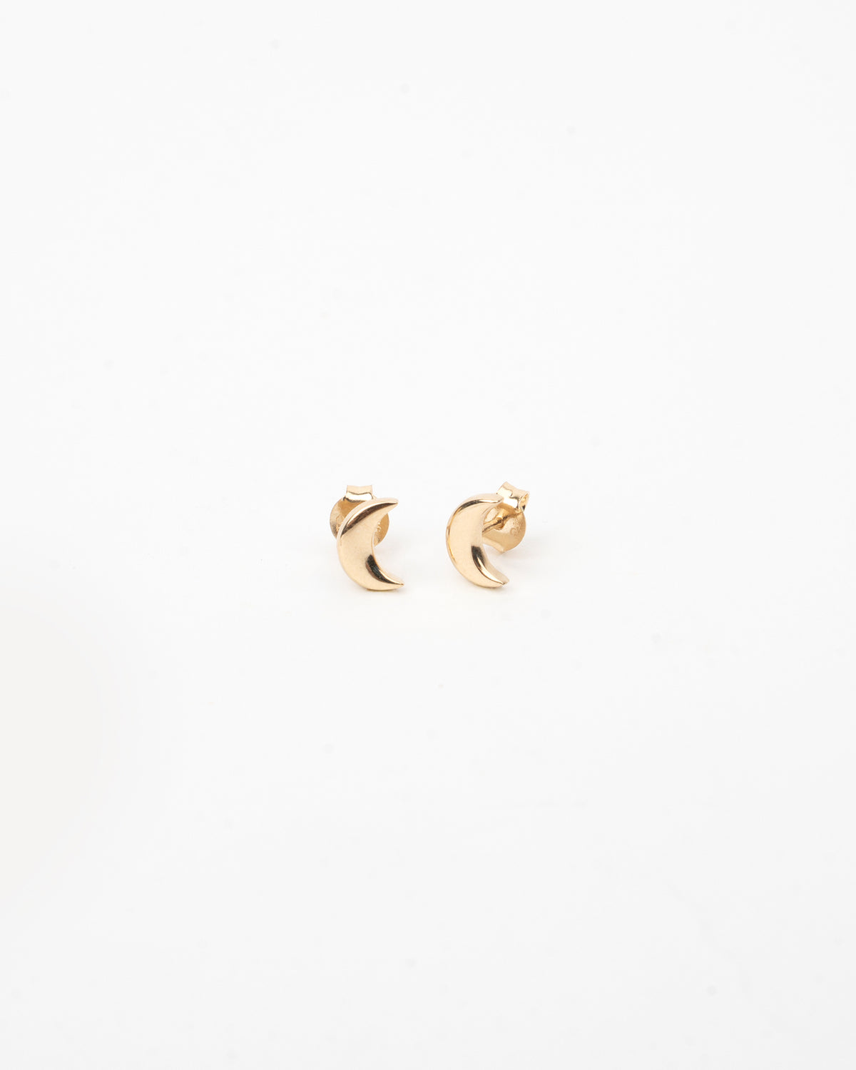 Napichovacie náušnice Croissant de Lune, 14K zlato