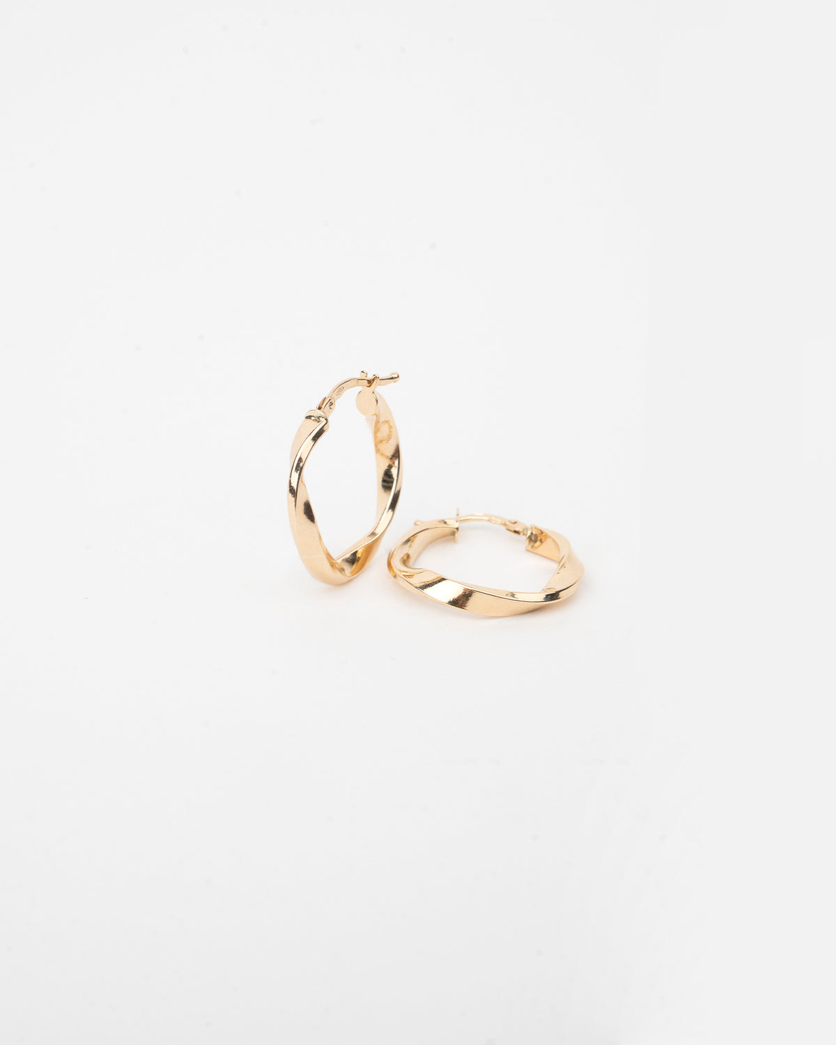 Kruhové náušnice Volute, 14K zlato
