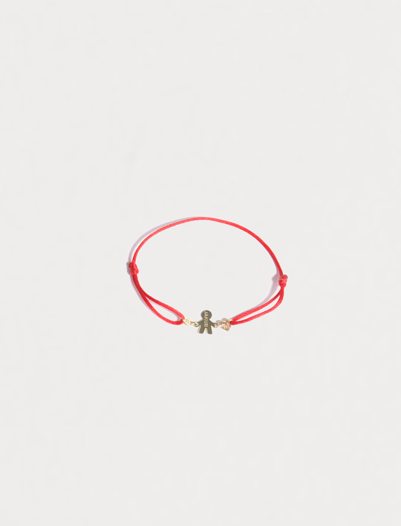 Atelier Boy & Hearts Bracelet, 14K zlato