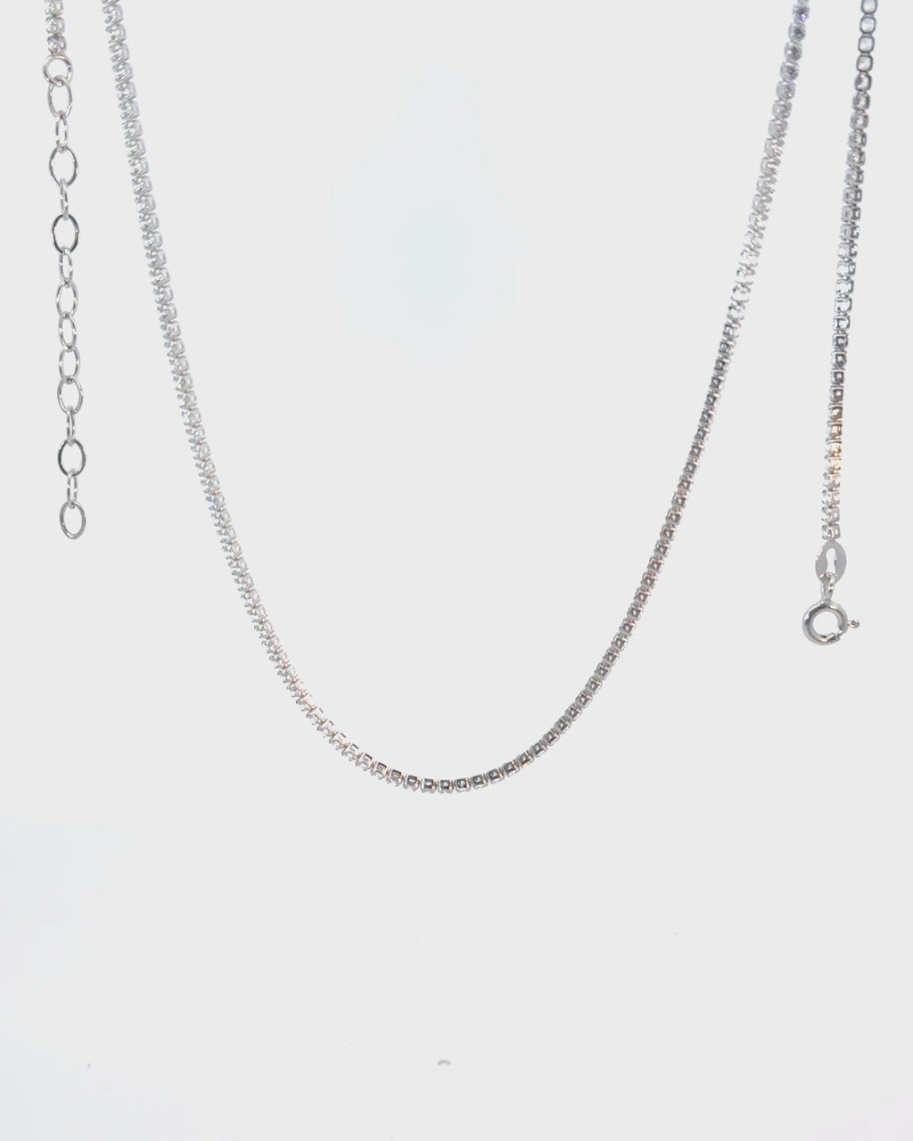 Náhrdelník Lumine Tennis , 14K biele zlato