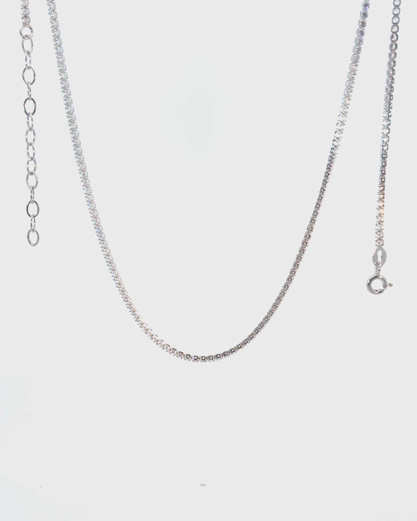 Náhrdelník Lumine Tennis , 14K biele zlato