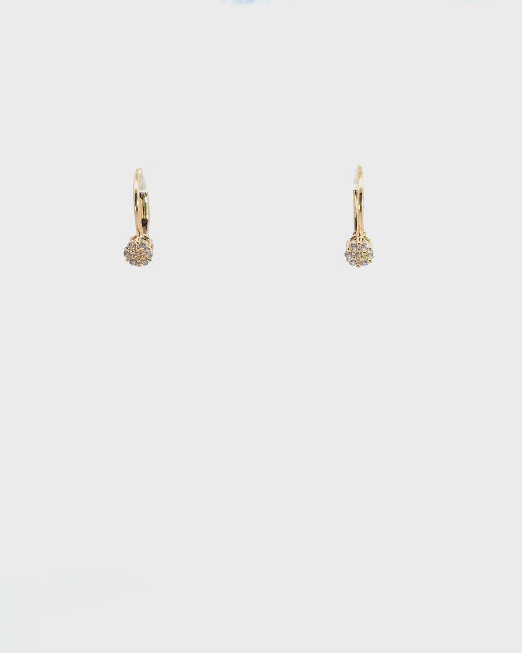 Náušnice na klasický patent Rosette Shine, 14K zlato