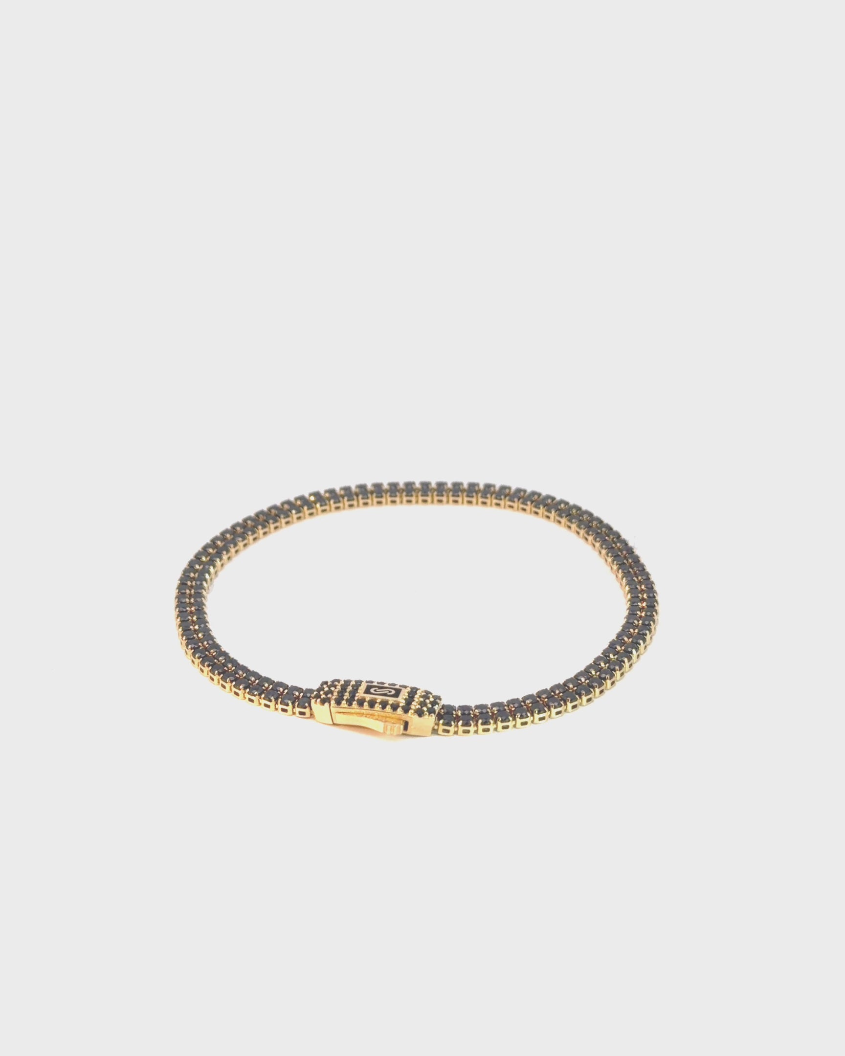 Náramok Lumine Tennis Doublé Black, 14K