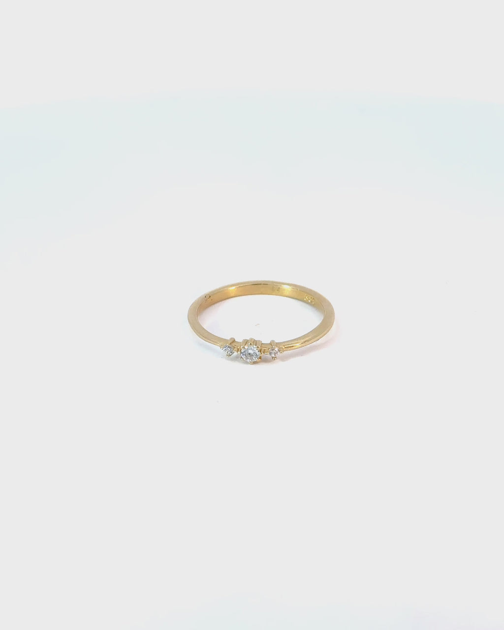 Prsteň Celeste so zirkónmi, 14K zlato