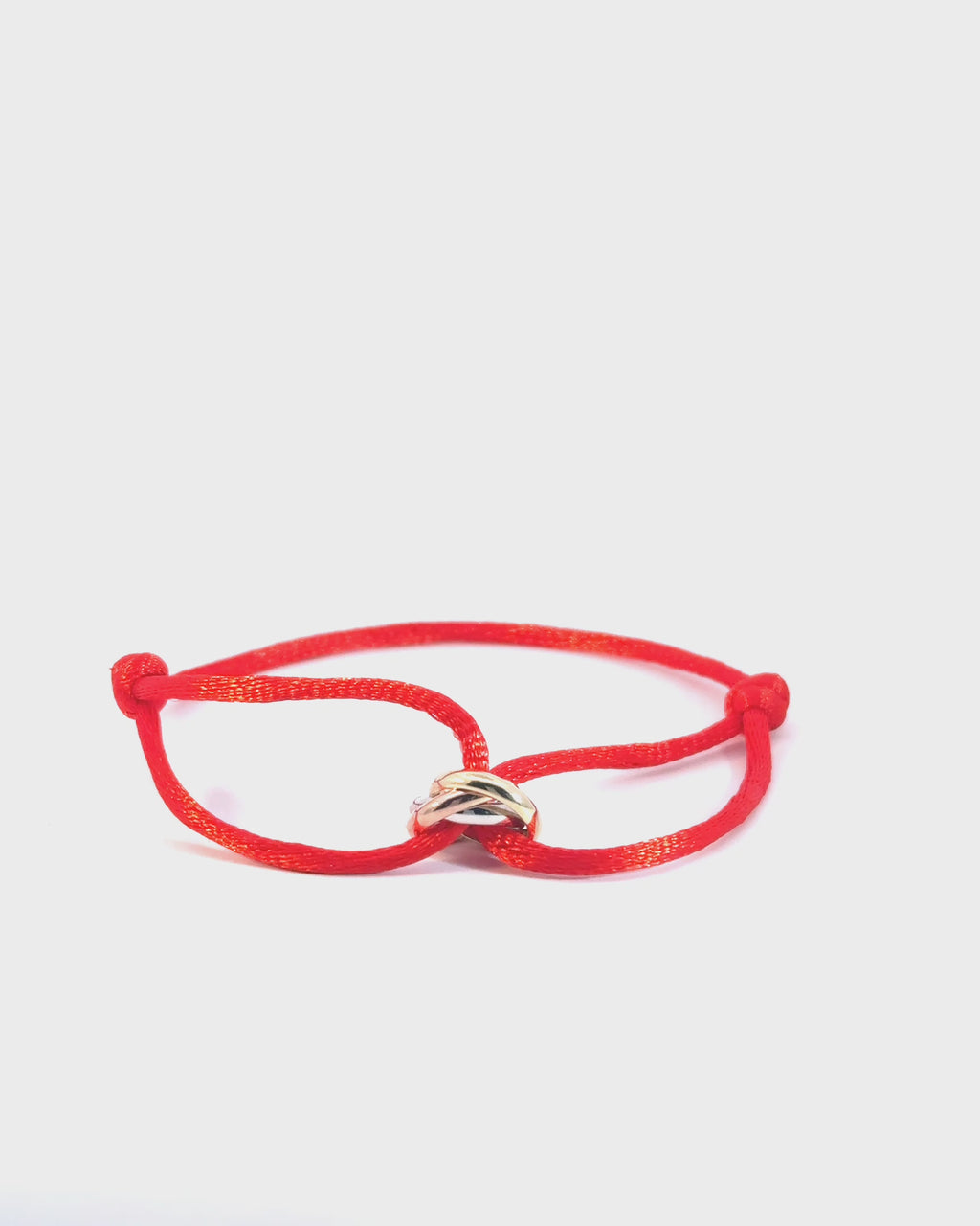 Zlatý šnúrkový náramok Lien Éternel, 14K zlato