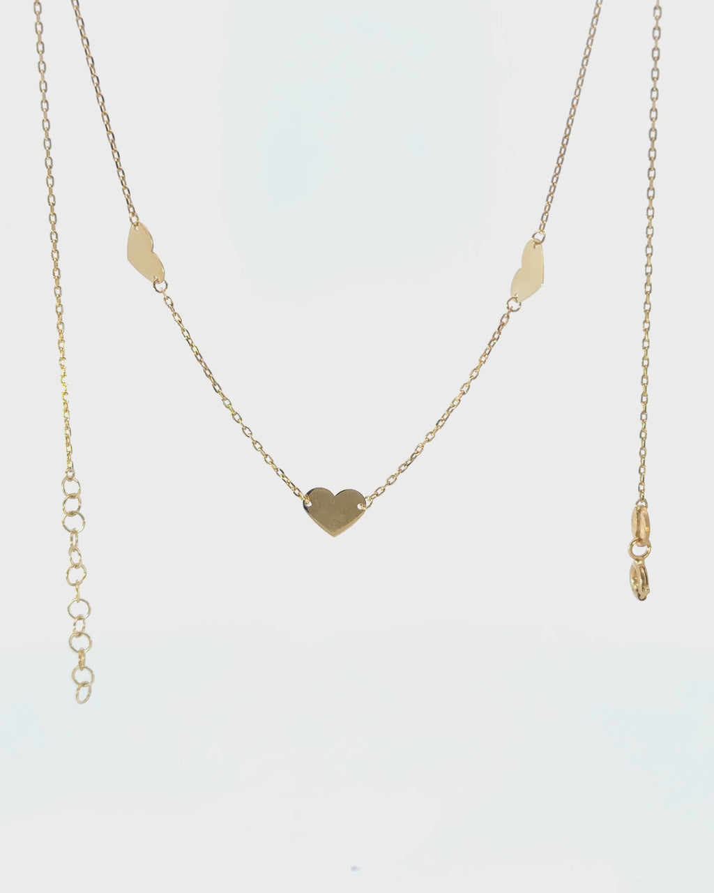 Náhrdelník Trois Cœurs, 14K zlato