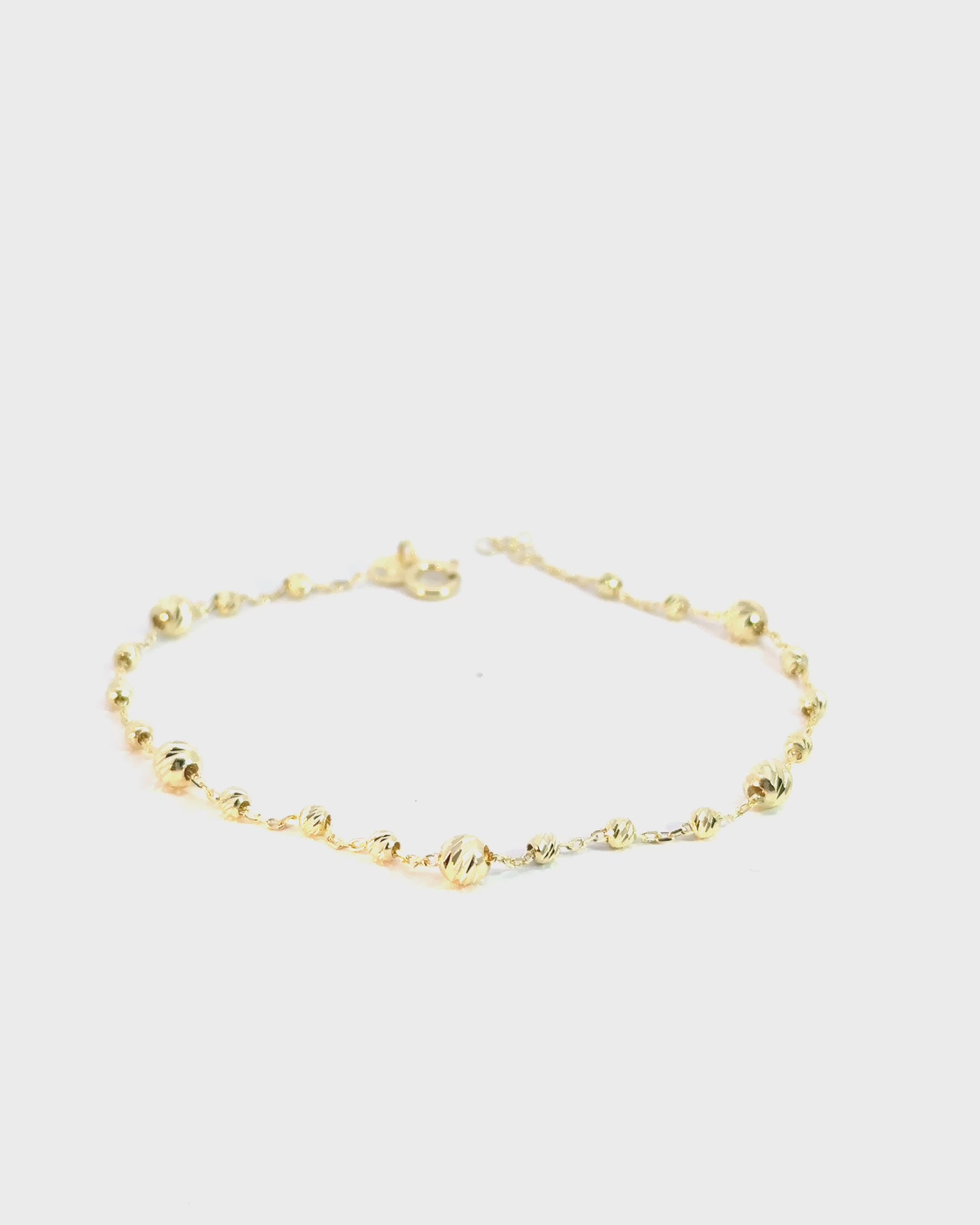 Náramok Elowen Beads žltý, 14K zlato
