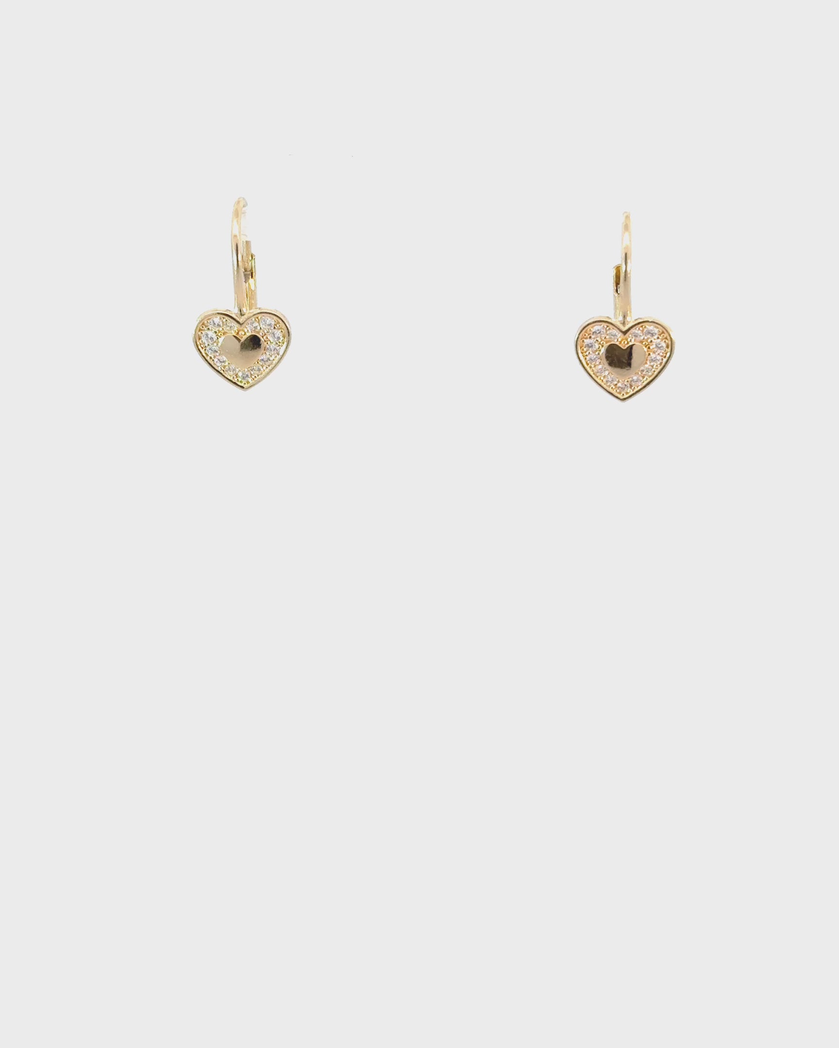 Náušnice Amara Heart, 14K zlato