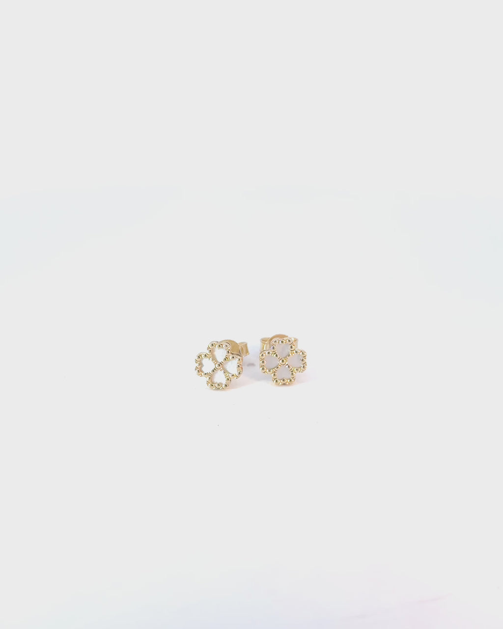 Napichovacie náušnice Flora perla 8mm , 14K zlato