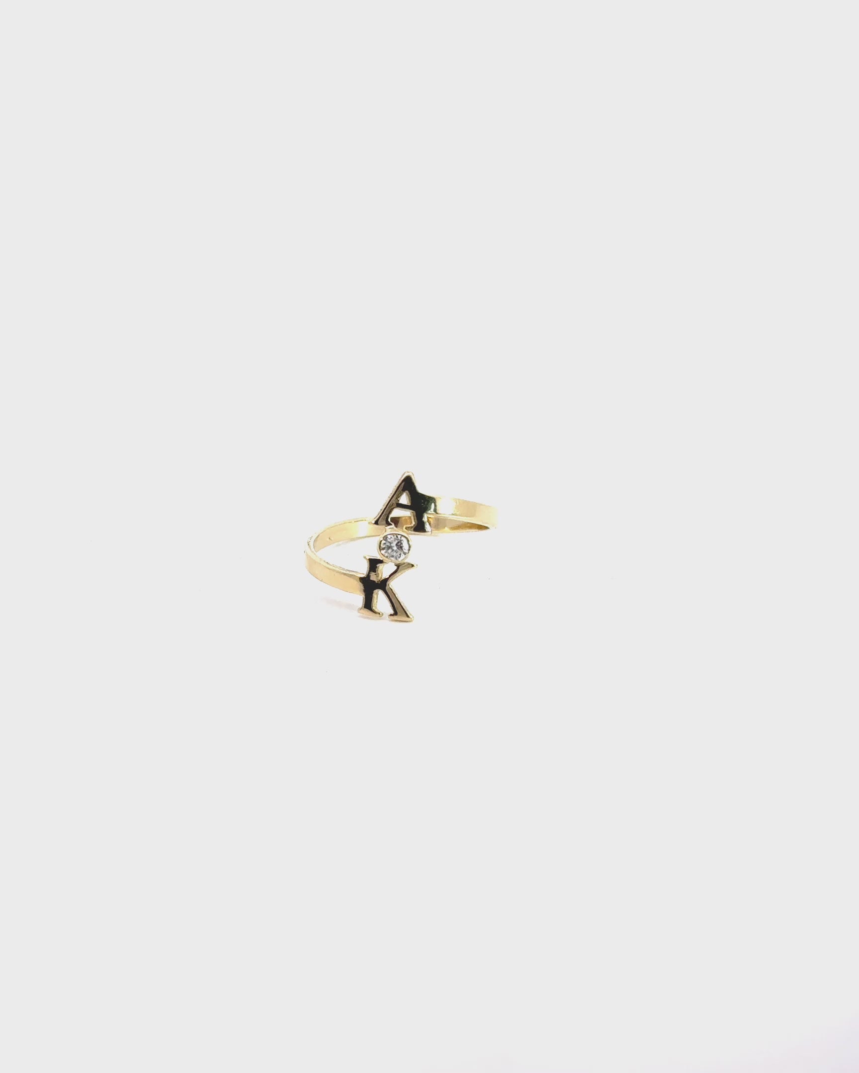 Atelier Initials Ring, 14K zlato