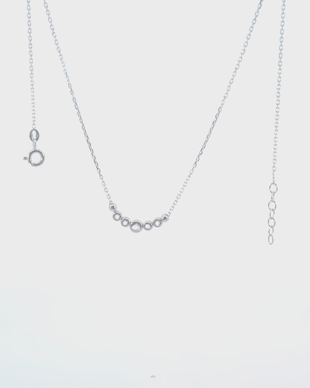 Náhrdelník Lunara , 14K biele zlato