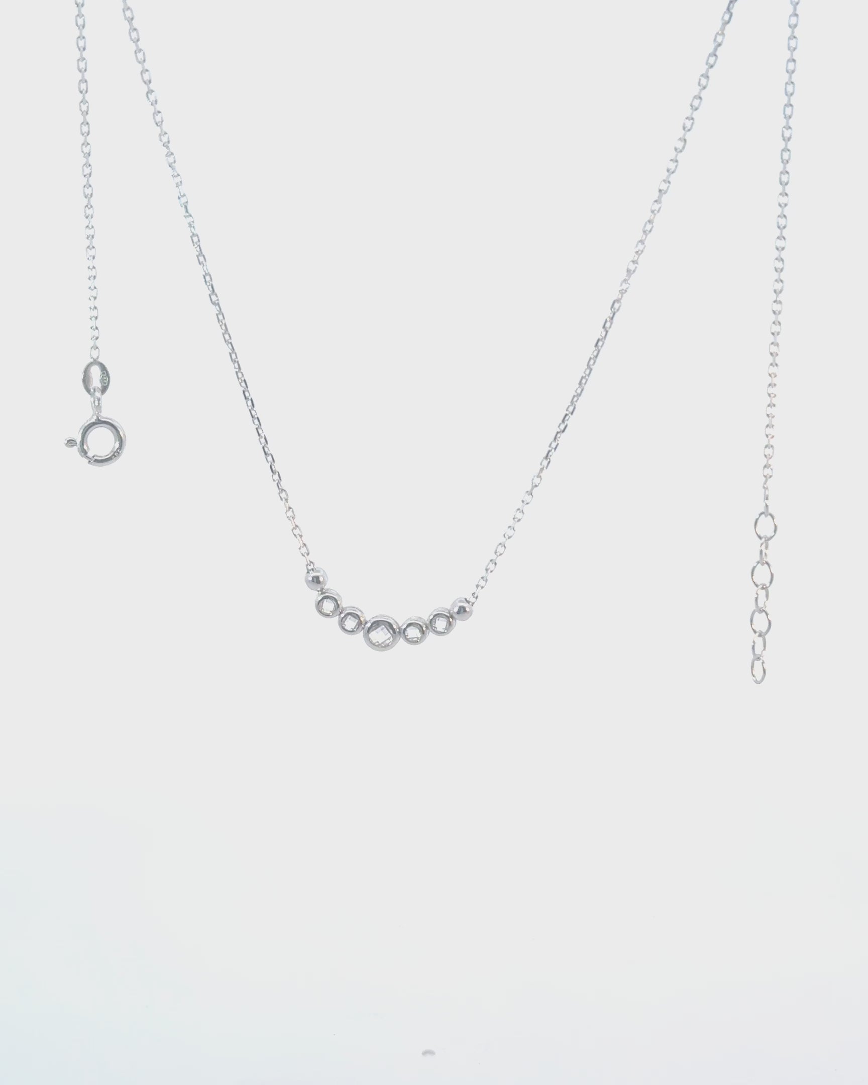 Náhrdelník Lunara , 14K biele zlato