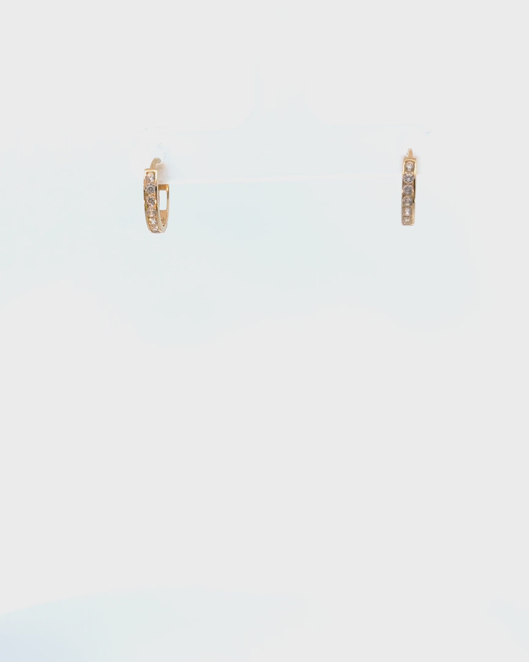 Náušnice Classic Shine Hoops žlté, 14K zlato