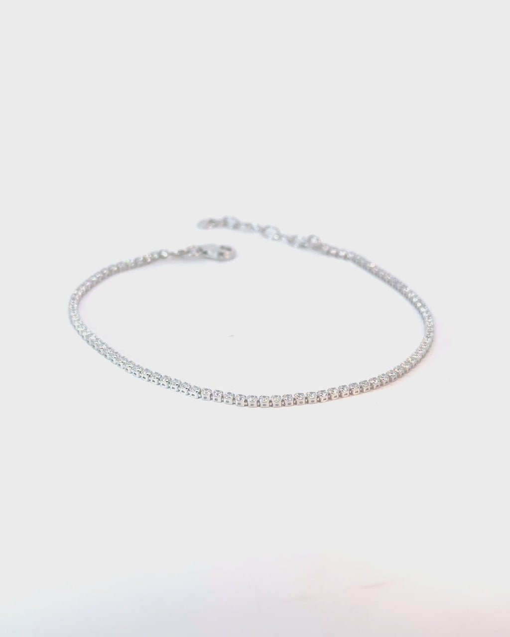 Náramok Lumine Tennis, 14K biele zlato