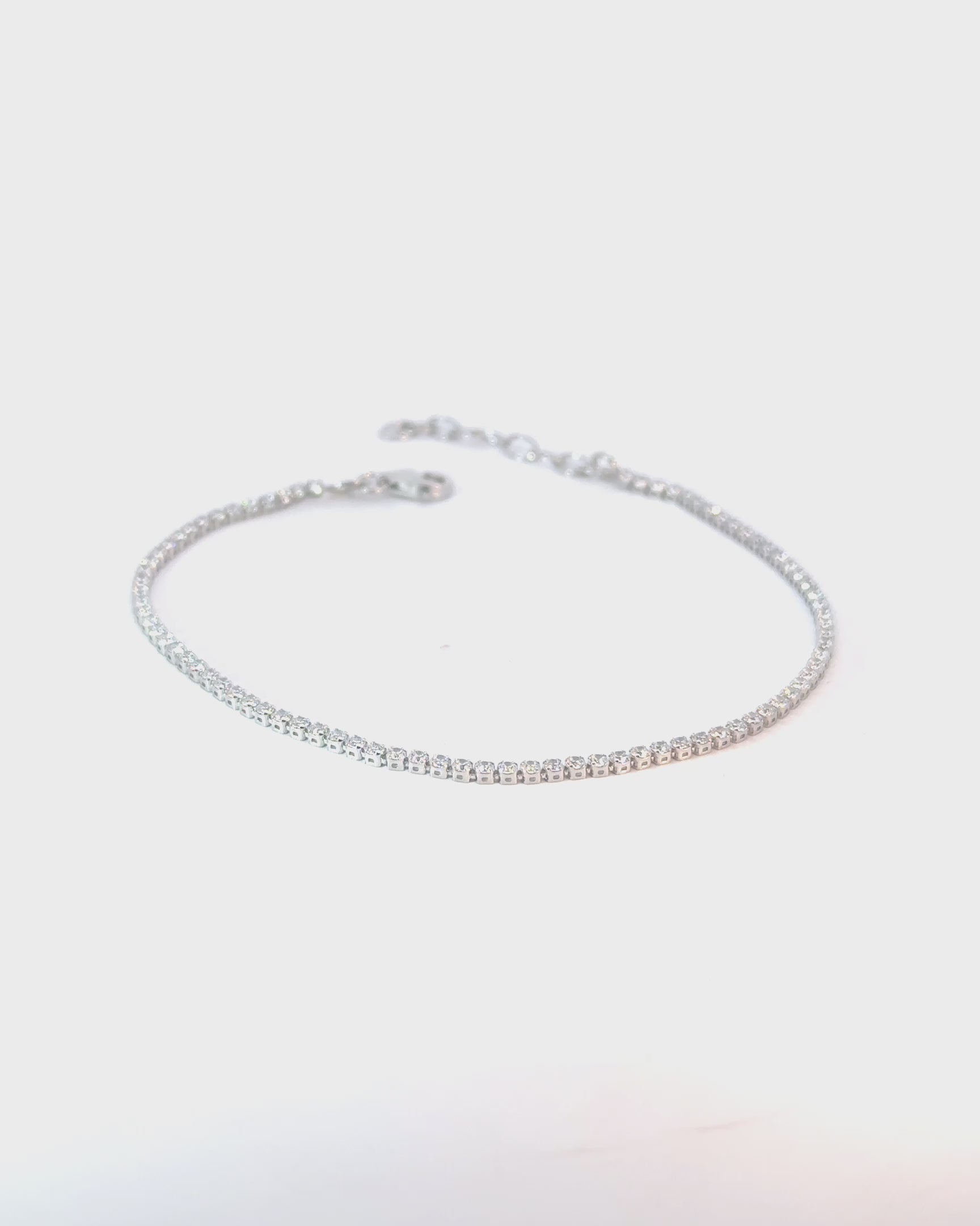 Náramok Lumine Tennis, 14K biele zlato