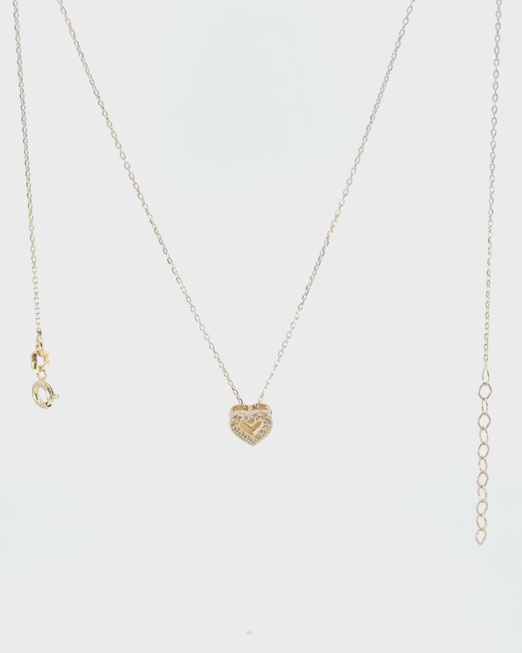 Náhrdelník Cœur Brillant, 14K zlato