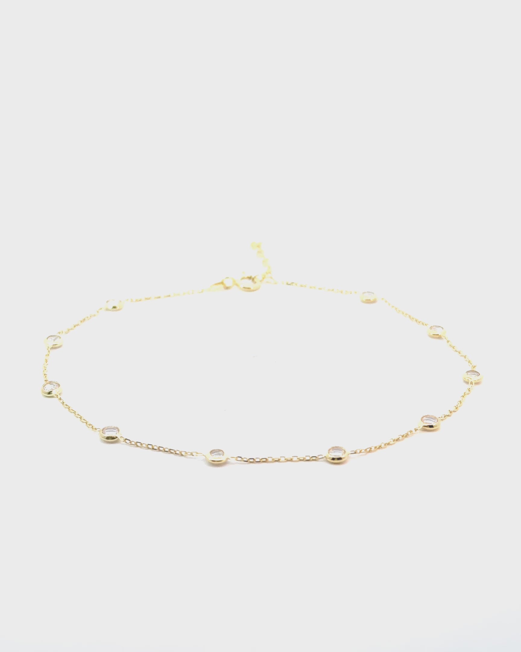 Náramok na nohu Lumière, 14K zlato