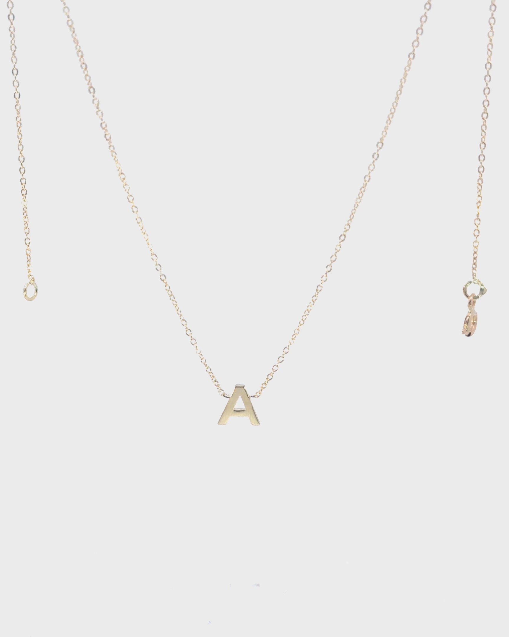 Atelier Minimal Initial Necklace, 14K zlato