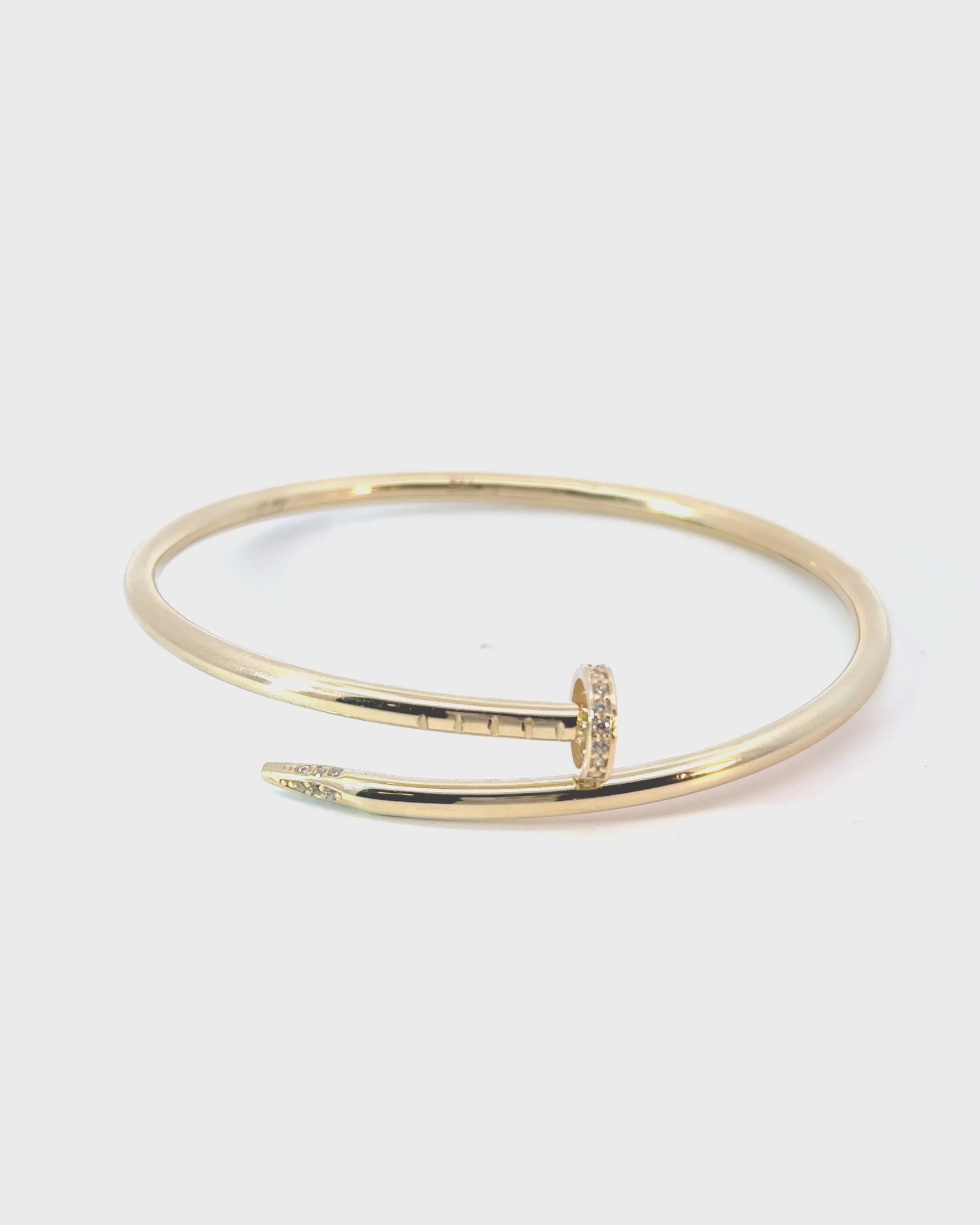 Pevný náramok Eternal Clou, 14K zlato