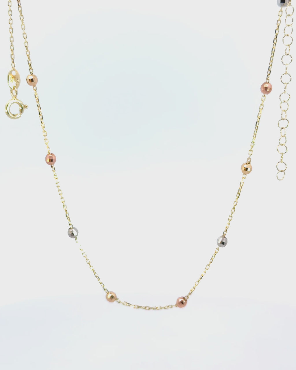 Náhrdelník Nayelle Beads Trio, 14K zlato