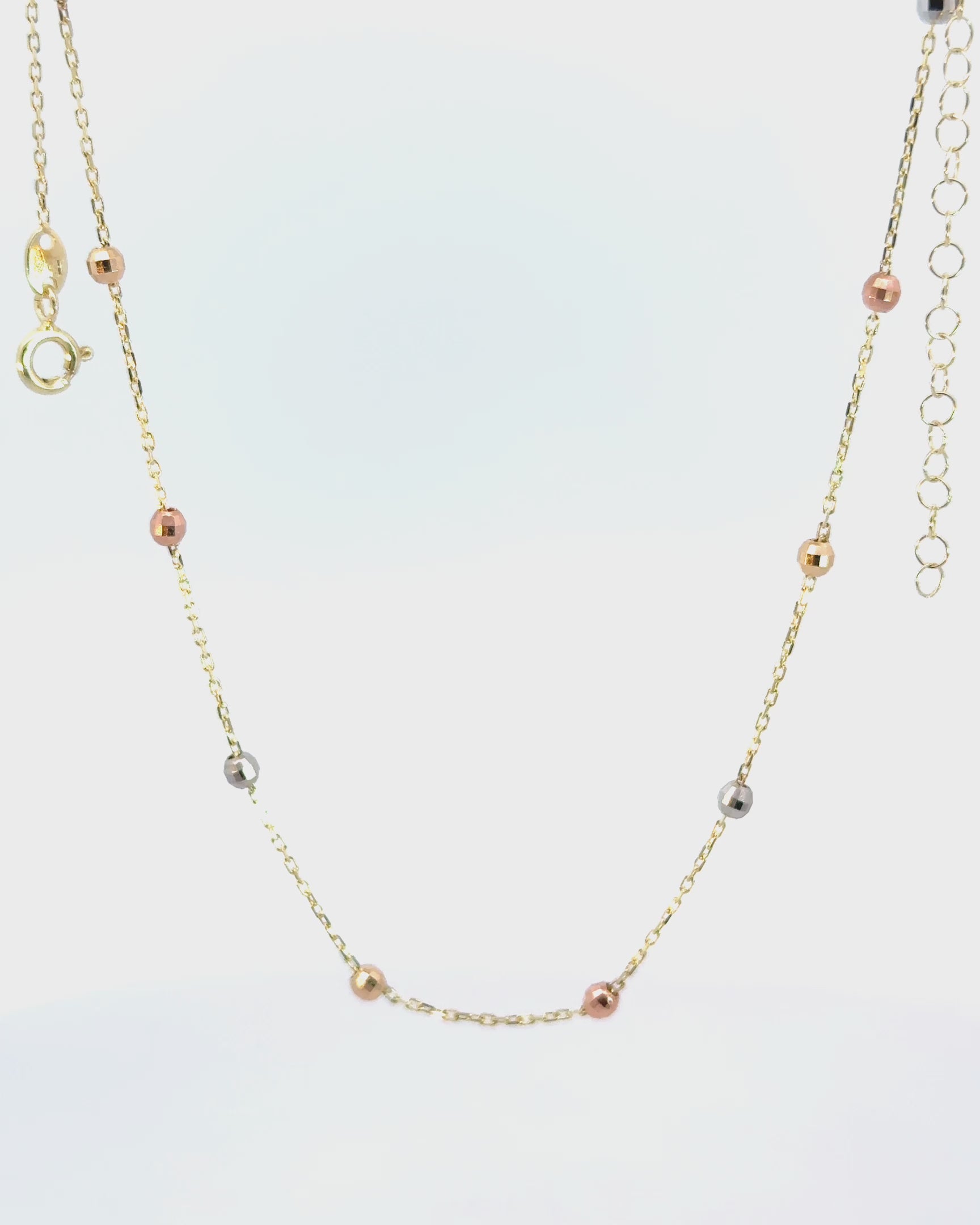 Náhrdelník Nayelle Beads Trio, 14K zlato