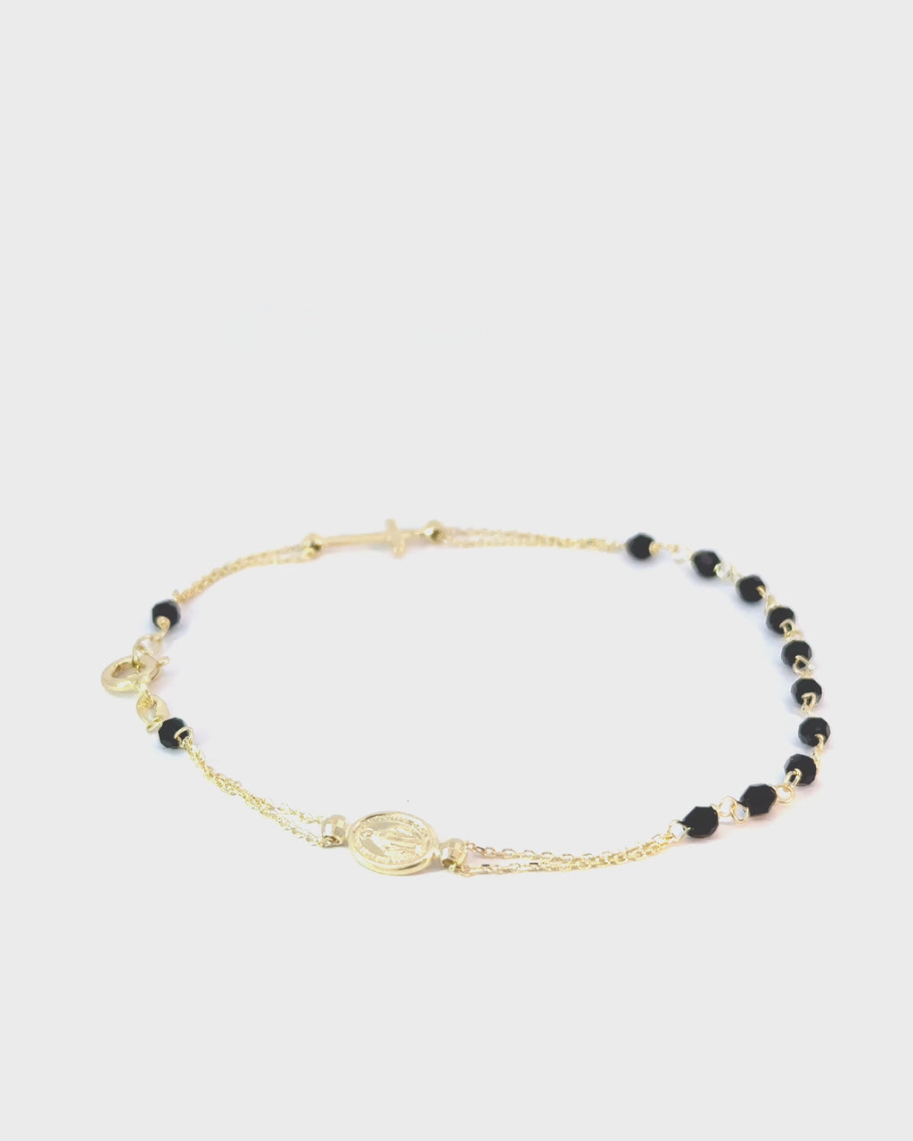 Náramok Rosario Onyx, 14K zlato