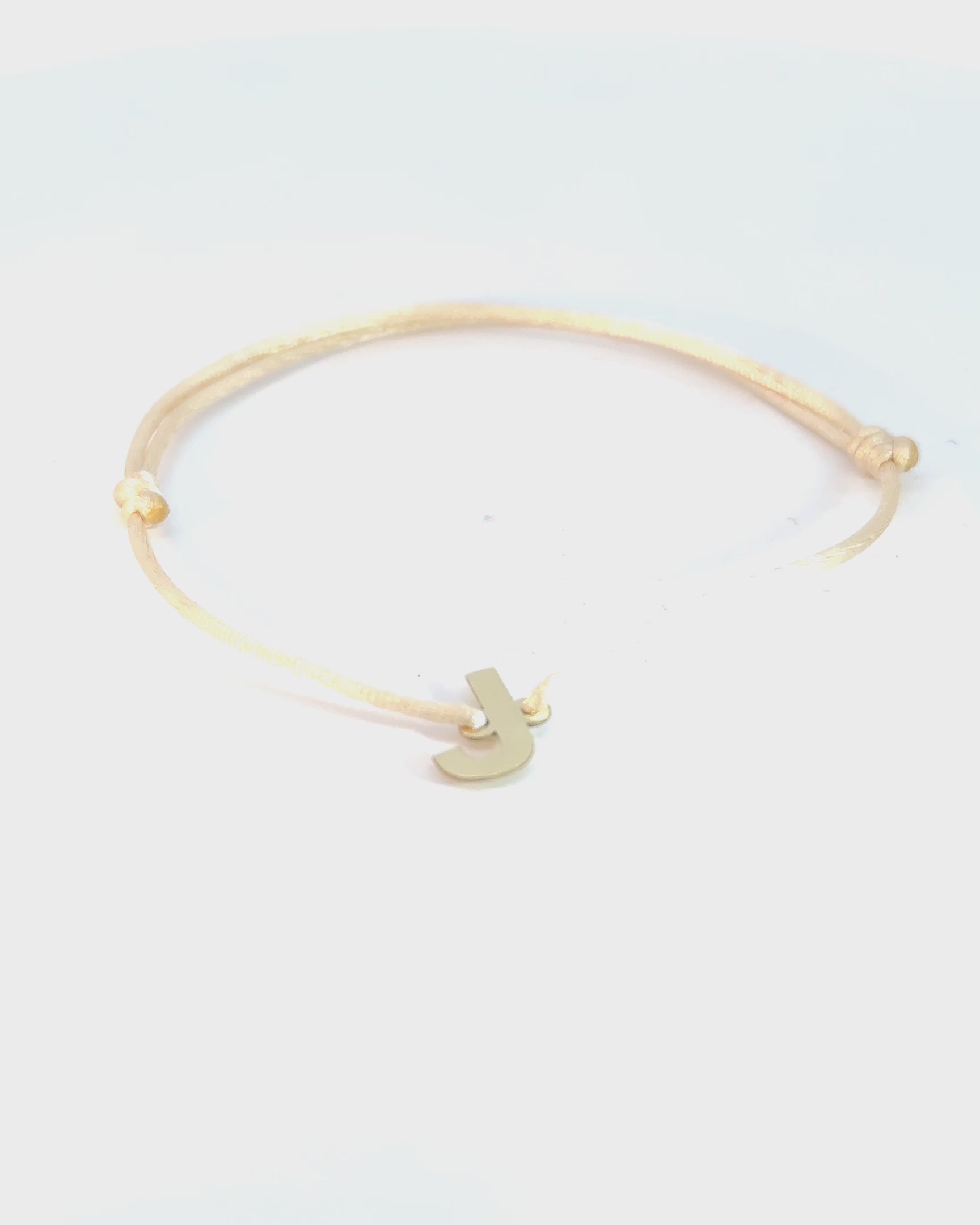 Atelier Initial String Bracelet, 14K zlato