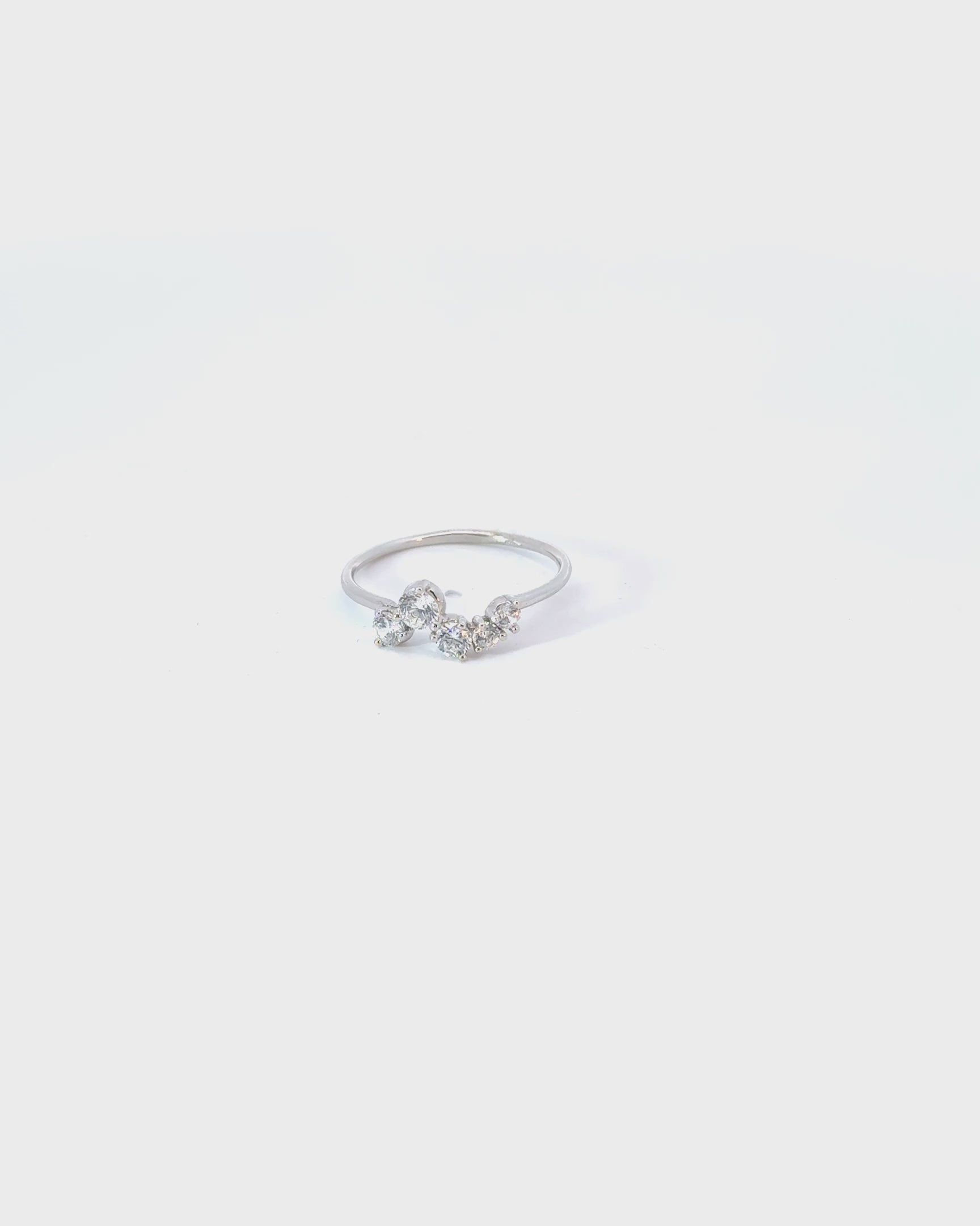 Prsteň Lumière, 14K biele zlato