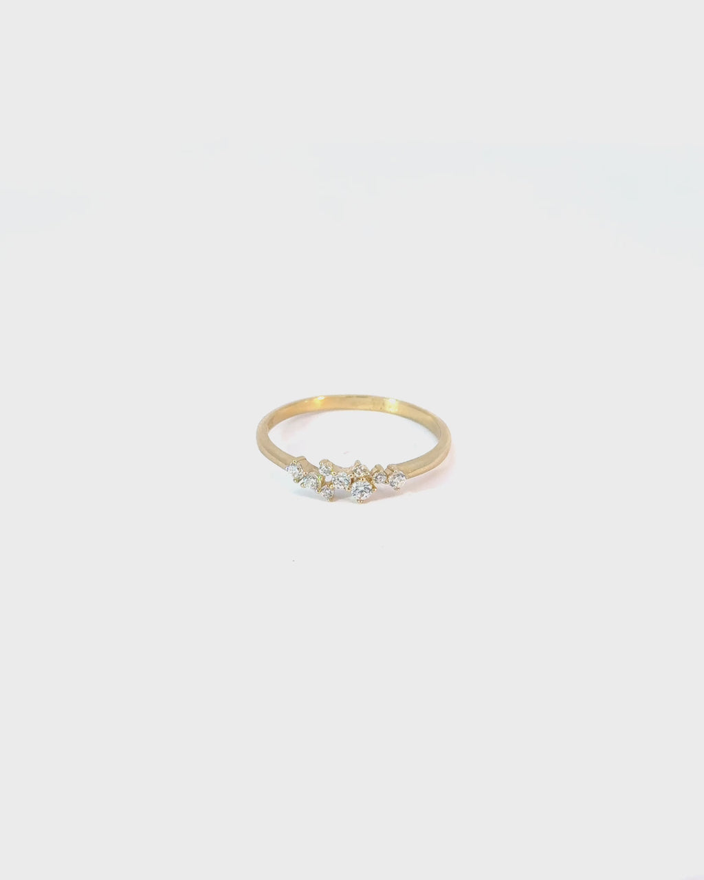 Prsteň Éclat Étoile, 14K zlato so zirkónmi