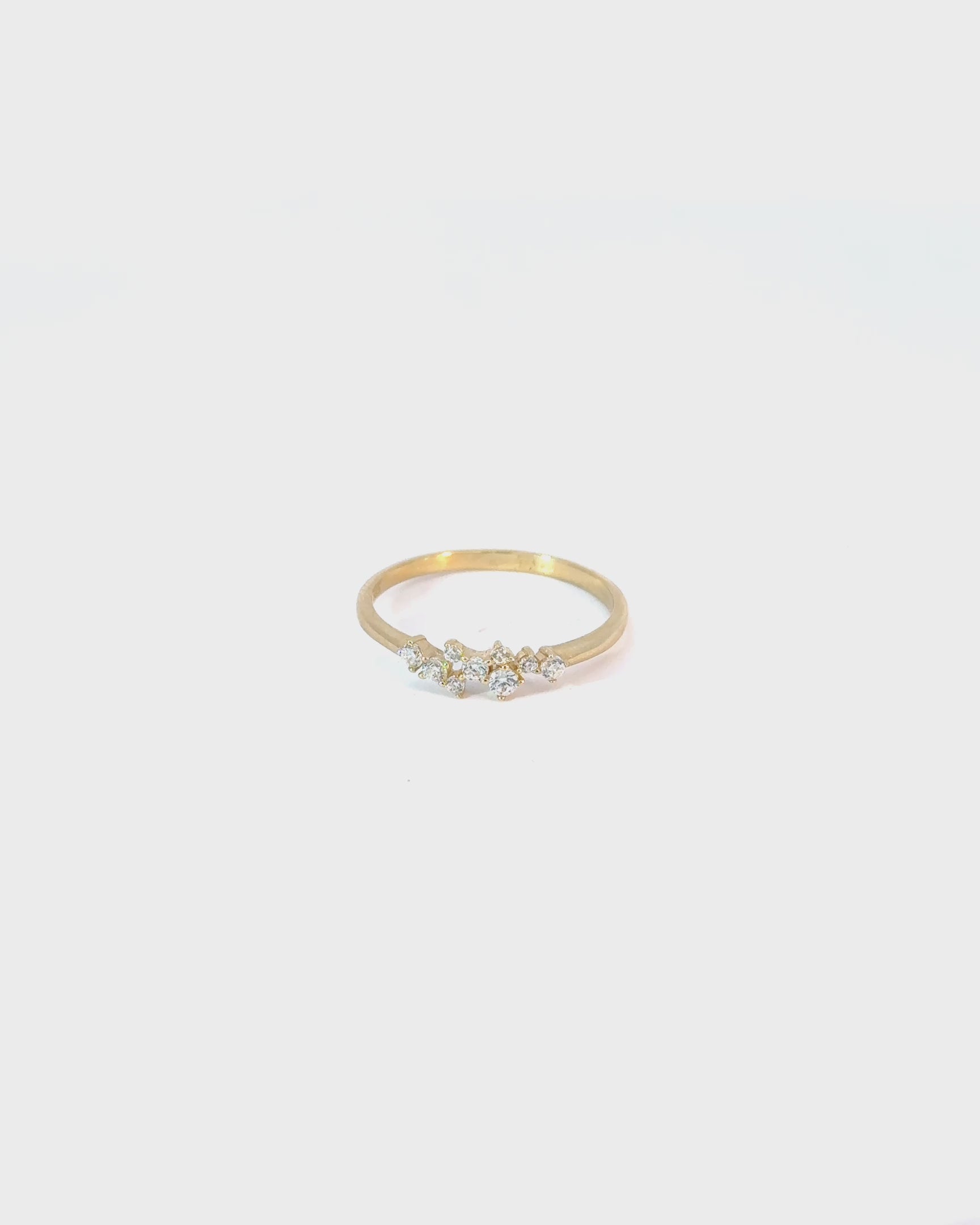 Prsteň Éclat Étoile, 14K zlato so zirkónmi